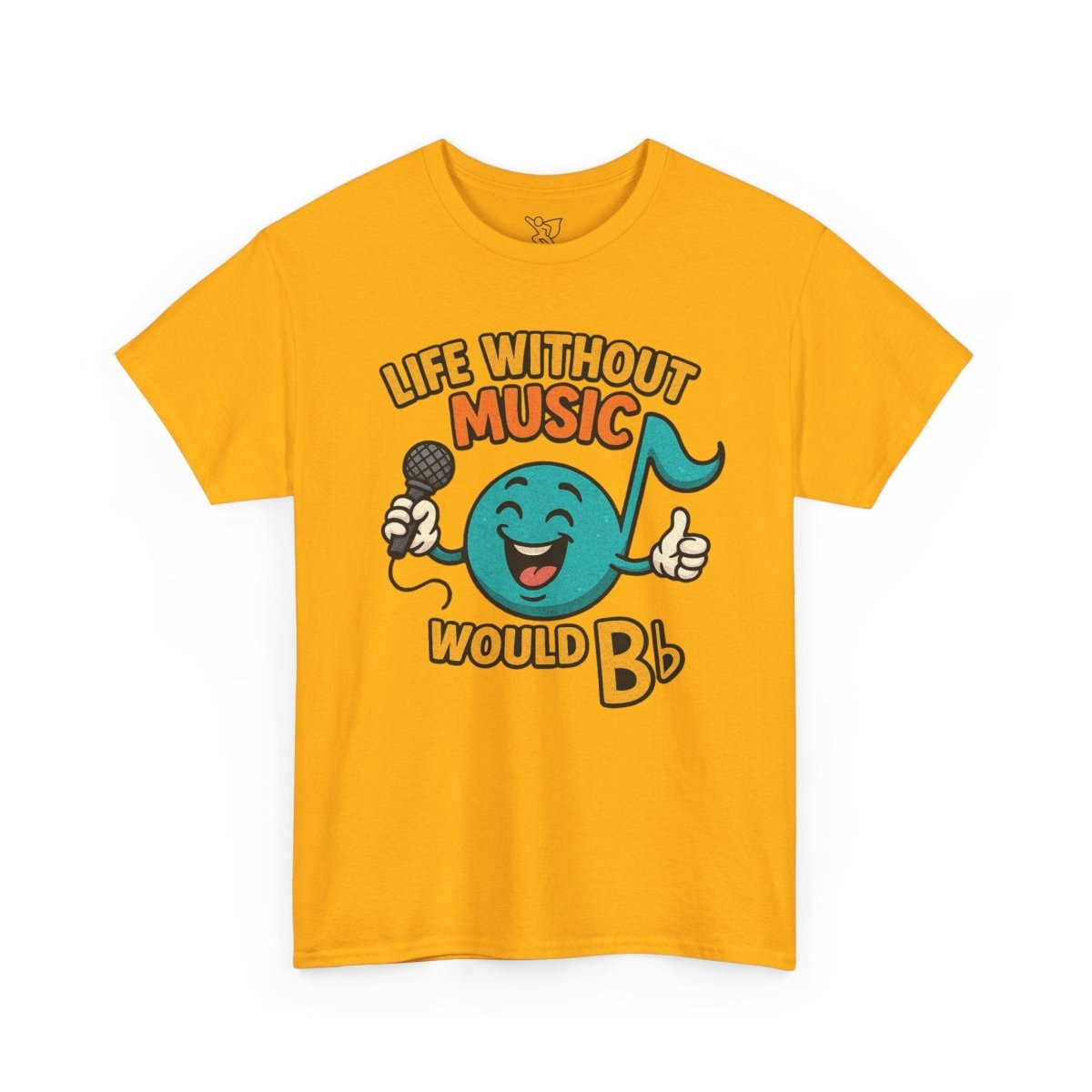 "Life Without Music, Would B flat" Unisex Heavy Cotton Tee, Music Lover Shirt, Gift for Musicians, Funny Quote Tee, Casual Wear, Concert Outfit - MINDSet - AI Tee Hero