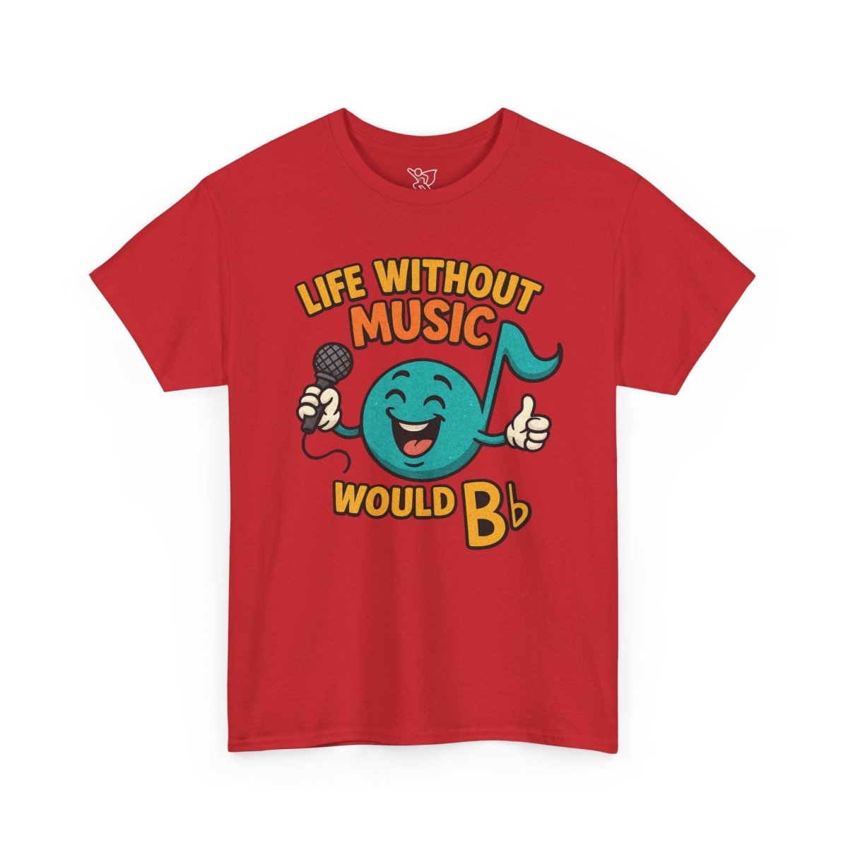 "Life Without Music, Would B flat" Unisex Heavy Cotton Tee, Music Lover Shirt, Gift for Musicians, Funny Quote Tee, Casual Wear, Concert Outfit - MINDSet - AI Tee Hero