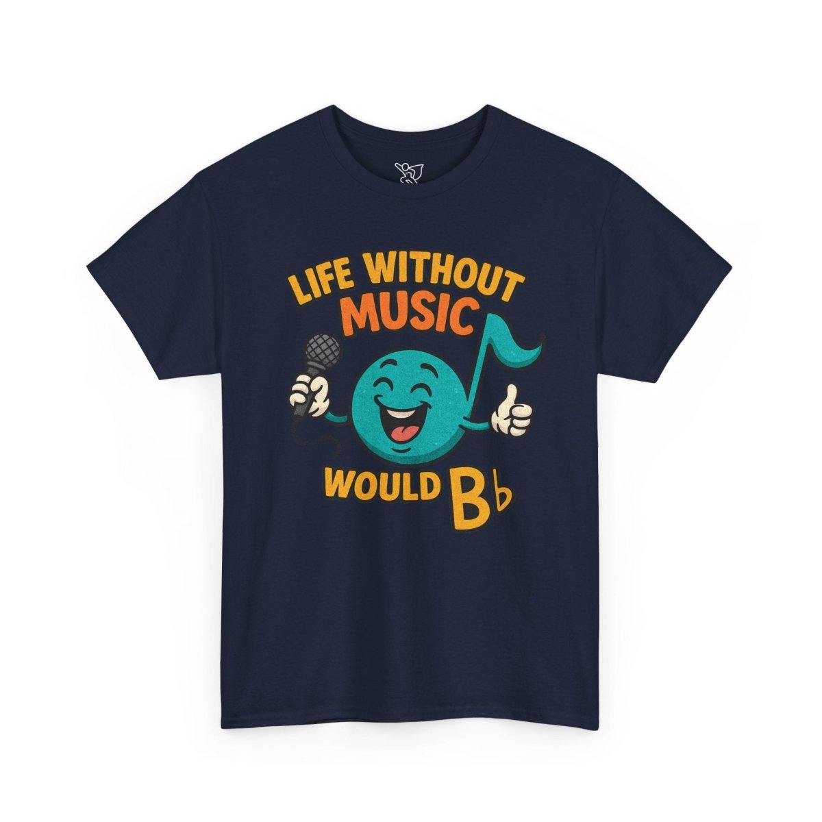 "Life Without Music, Would B flat" Unisex Heavy Cotton Tee, Music Lover Shirt, Gift for Musicians, Funny Quote Tee, Casual Wear, Concert Outfit - MINDSet - AI Tee Hero