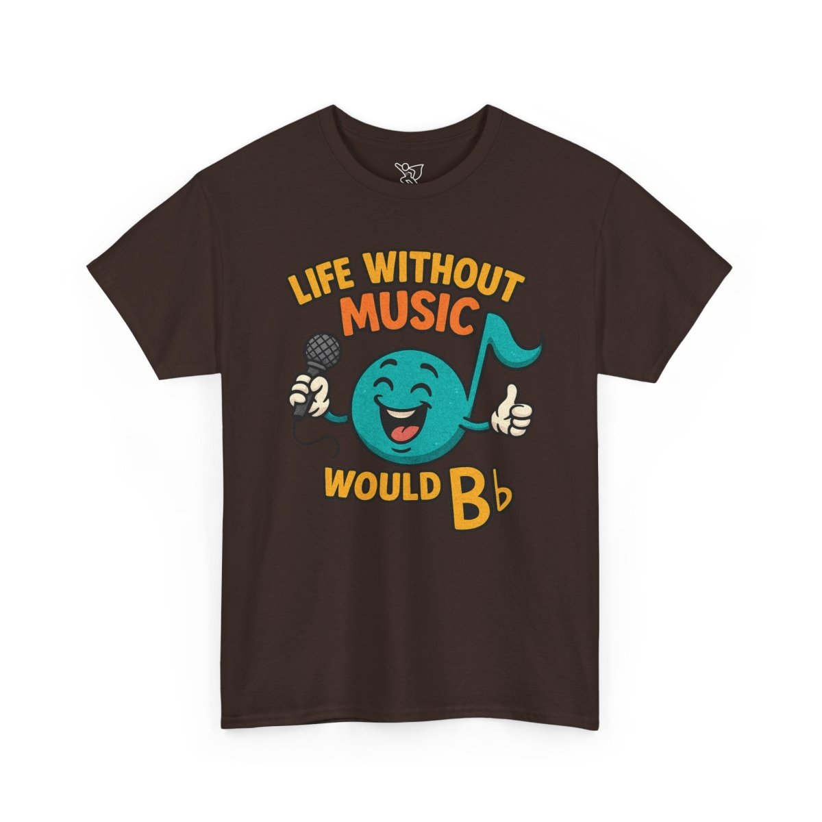 "Life Without Music, Would B flat" Unisex Heavy Cotton Tee, Music Lover Shirt, Gift for Musicians, Funny Quote Tee, Casual Wear, Concert Outfit - MINDSet - AI Tee Hero