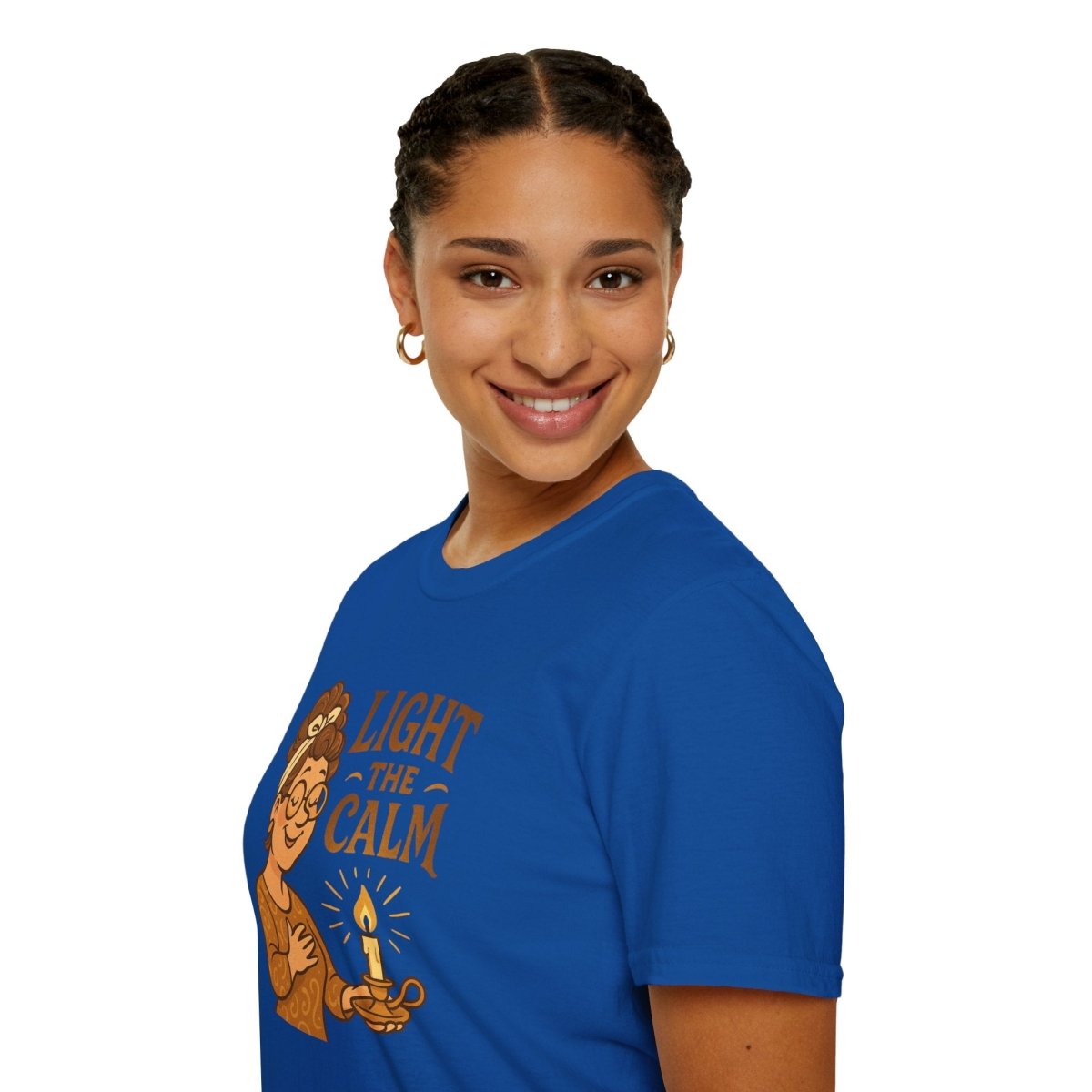 "Light the Calm" Relaxation Tee, Self - Care Apparel, Mindfulness Gift, Cozy Unisex T-Shirt - MINDSet Collection - AI Tee Hero