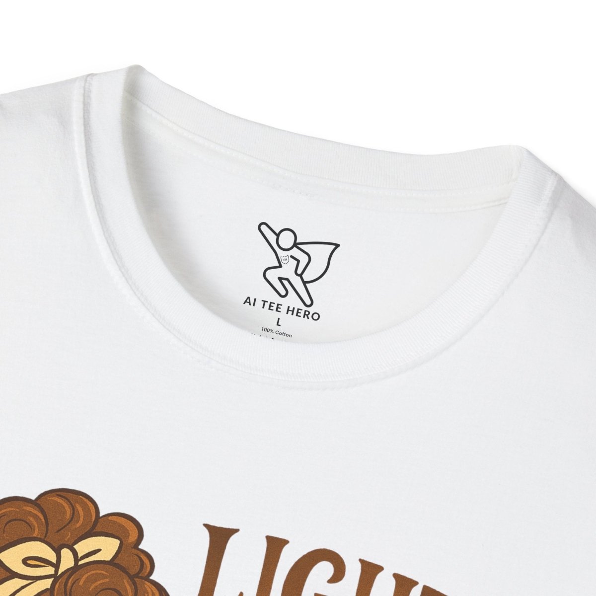 "Light the Calm" Unisex Softstyle Tee, Wellness Apparel, Cozy Gift, Self - Care Shirt, Mindfulness Clothing, Hopeful Message Tee - MINDSet Collection - AI Tee Hero