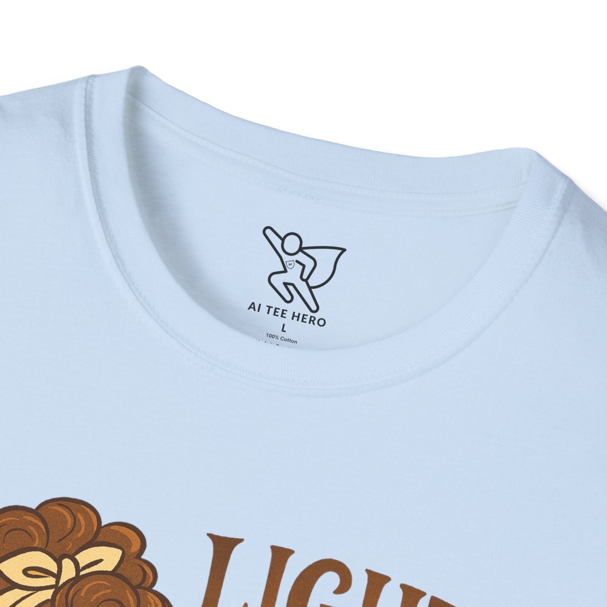 "Light the Calm" Unisex Softstyle Tee, Wellness Apparel, Cozy Gift, Self - Care Shirt, Mindfulness Clothing, Hopeful Message Tee - MINDSet Collection - AI Tee Hero