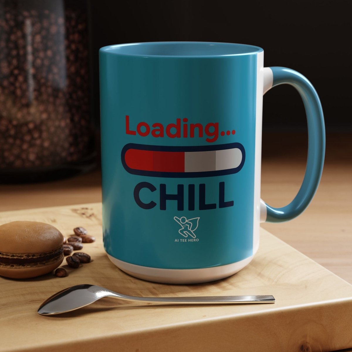 "Loading... Chill" Coffee Mug - Fun Drinkware for Relaxation, Gift for Coffee Lovers, Relaxation Decor, Humor Mug, Office Gift - AI Tee Hero