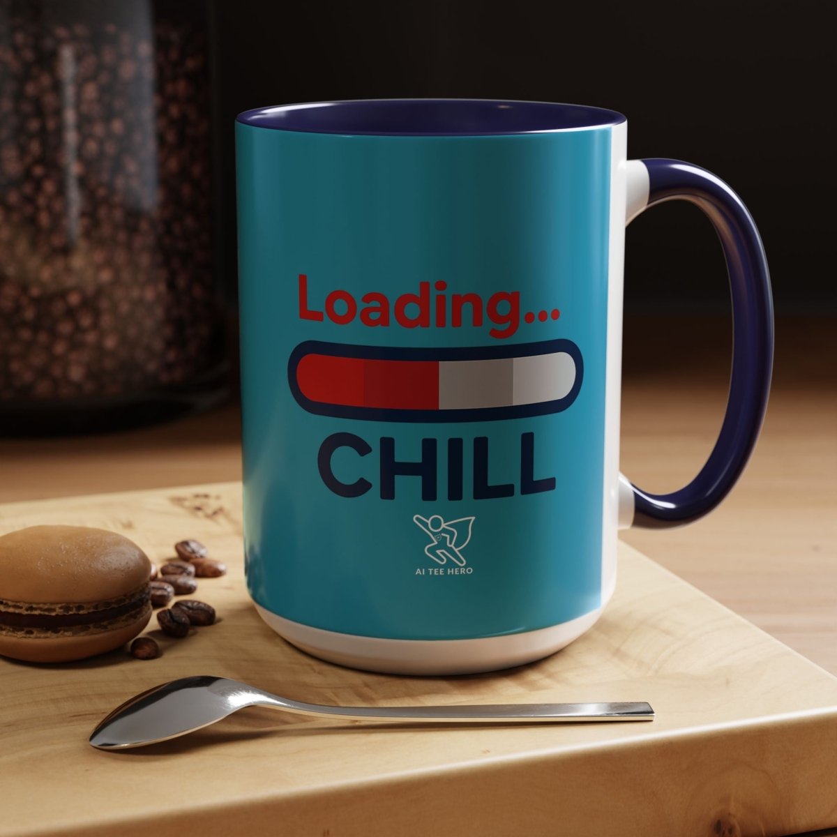 "Loading... Chill" Coffee Mug - Fun Drinkware for Relaxation, Gift for Coffee Lovers, Relaxation Decor, Humor Mug, Office Gift - AI Tee Hero