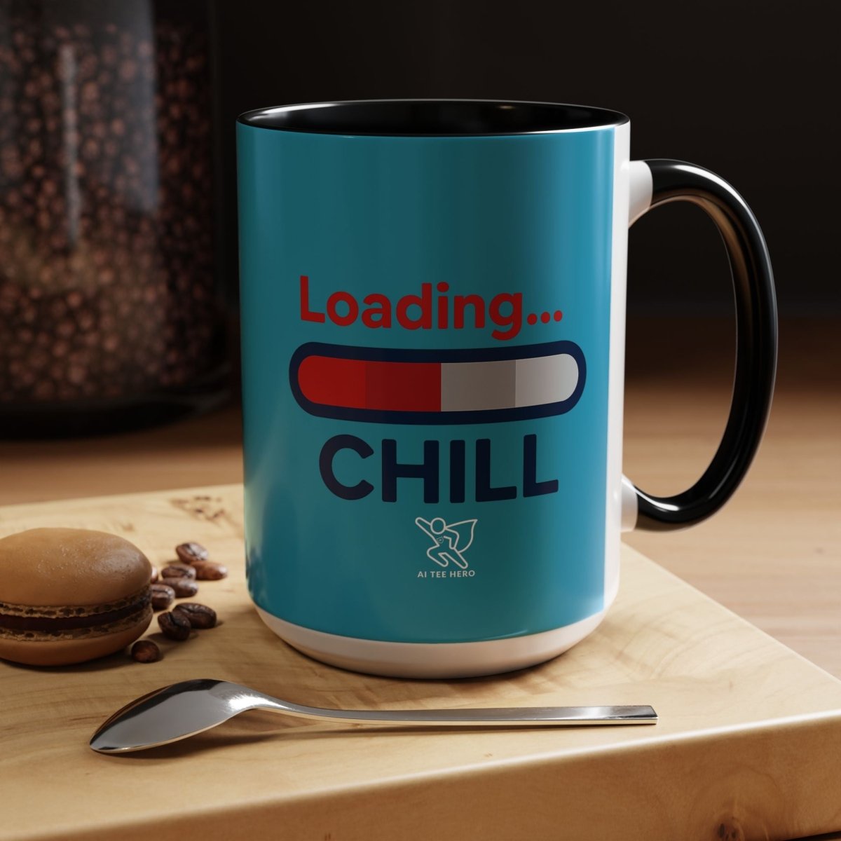 "Loading... Chill" Coffee Mug - Fun Drinkware for Relaxation, Gift for Coffee Lovers, Relaxation Decor, Humor Mug, Office Gift - AI Tee Hero