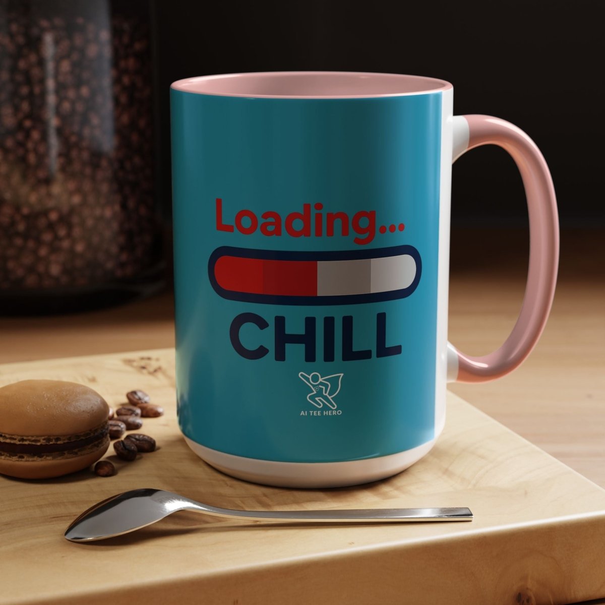"Loading... Chill" Coffee Mug - Fun Drinkware for Relaxation, Gift for Coffee Lovers, Relaxation Decor, Humor Mug, Office Gift - AI Tee Hero