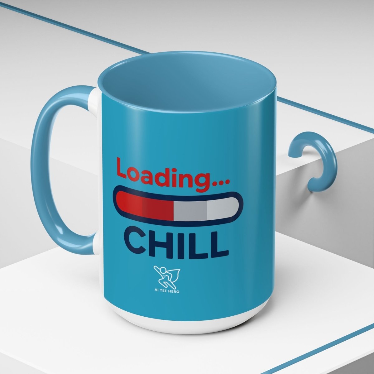 "Loading... Chill" Coffee Mug - Fun Drinkware for Relaxation, Gift for Coffee Lovers, Relaxation Decor, Humor Mug, Office Gift - AI Tee Hero