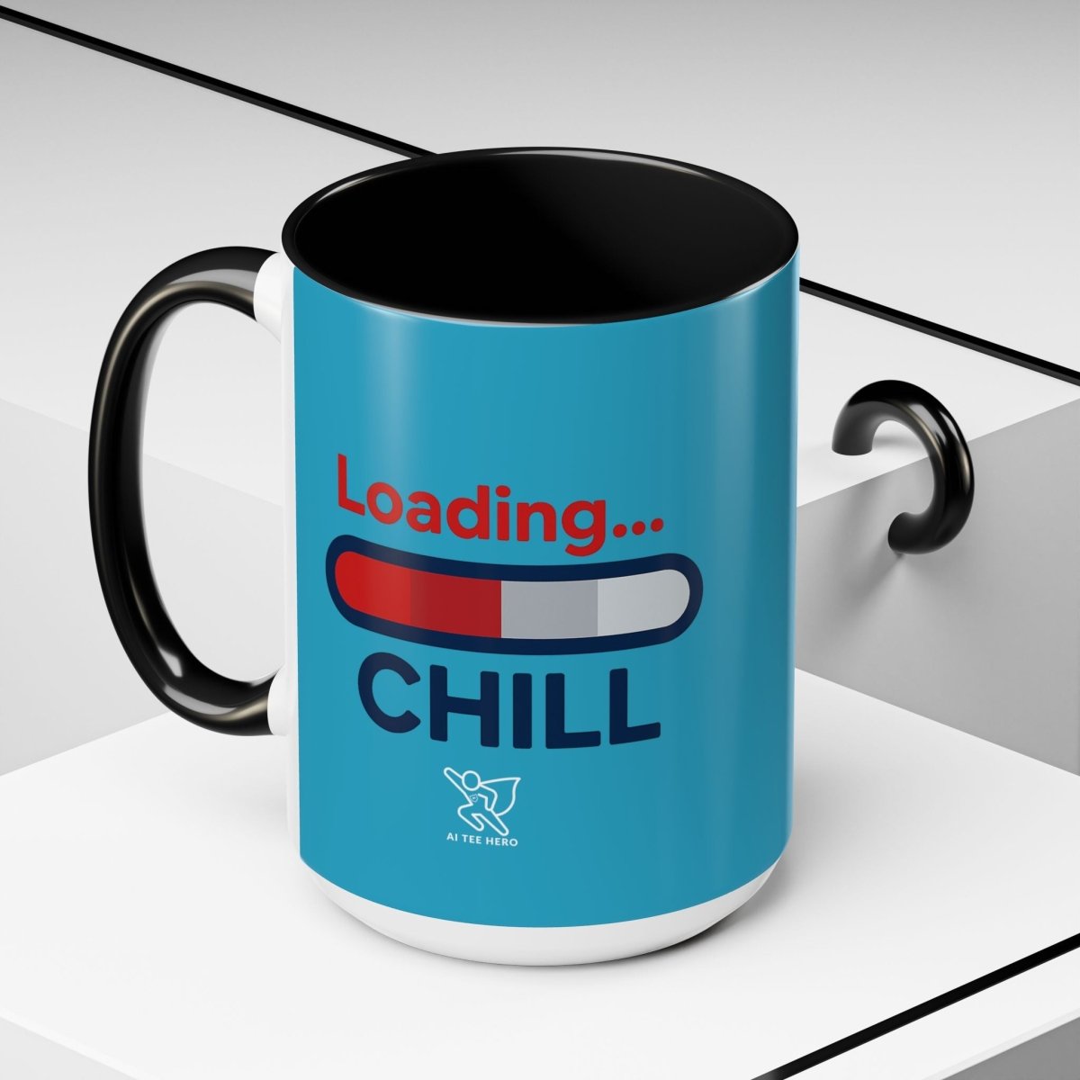 "Loading... Chill" Coffee Mug - Fun Drinkware for Relaxation, Gift for Coffee Lovers, Relaxation Decor, Humor Mug, Office Gift - AI Tee Hero