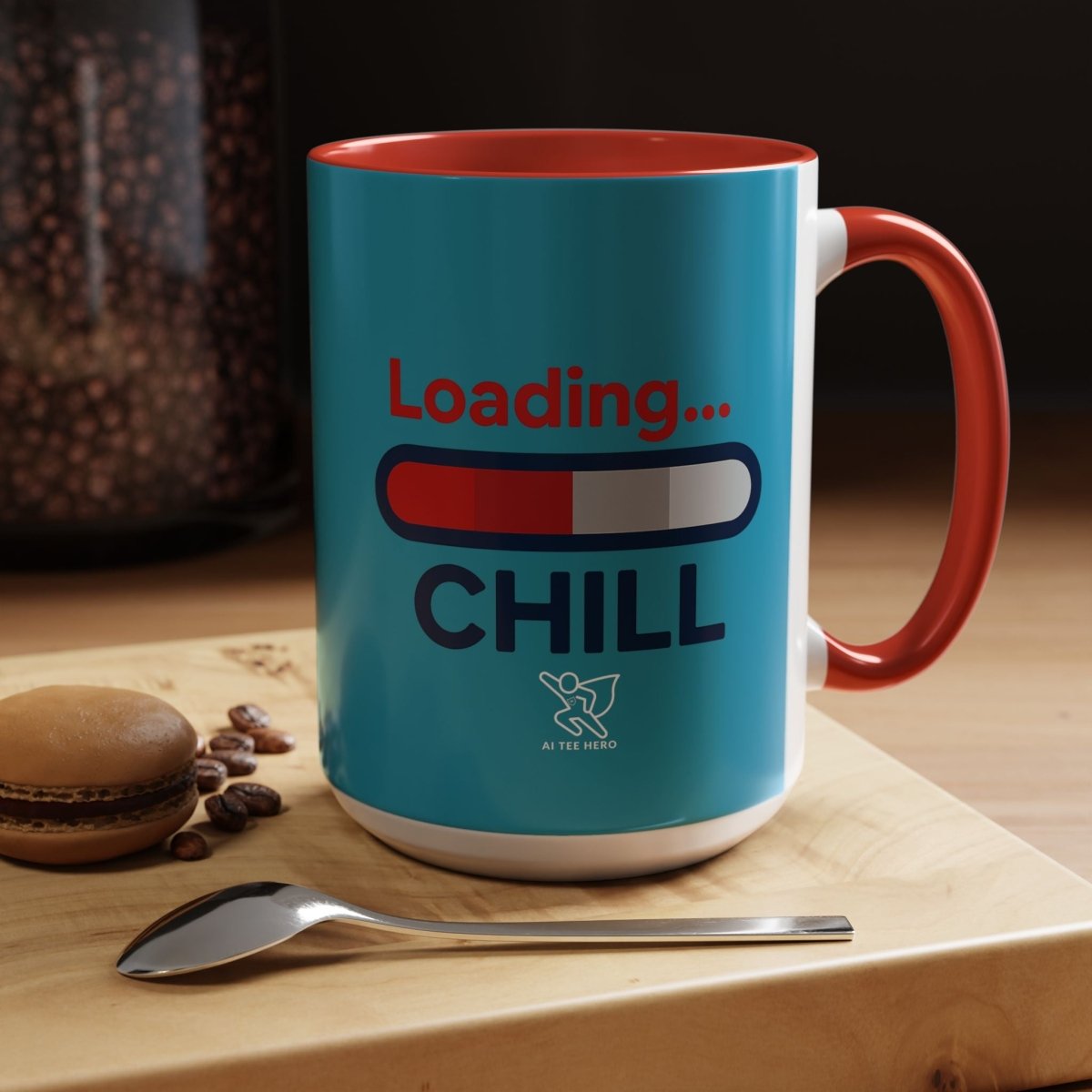 "Loading... Chill" Coffee Mug - Fun Drinkware for Relaxation, Gift for Coffee Lovers, Relaxation Decor, Humor Mug, Office Gift - AI Tee Hero