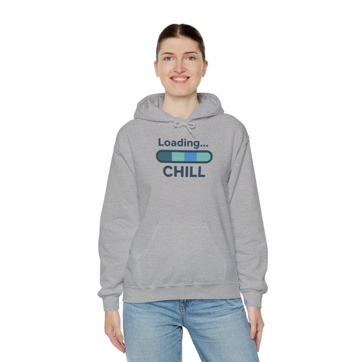 "Loading Chill" Unisex Hoodie, Cozy Sweatshirt for Relaxation, Perfect for Gifts, Chill Vibes, Casual Wear - AI Tee Hero