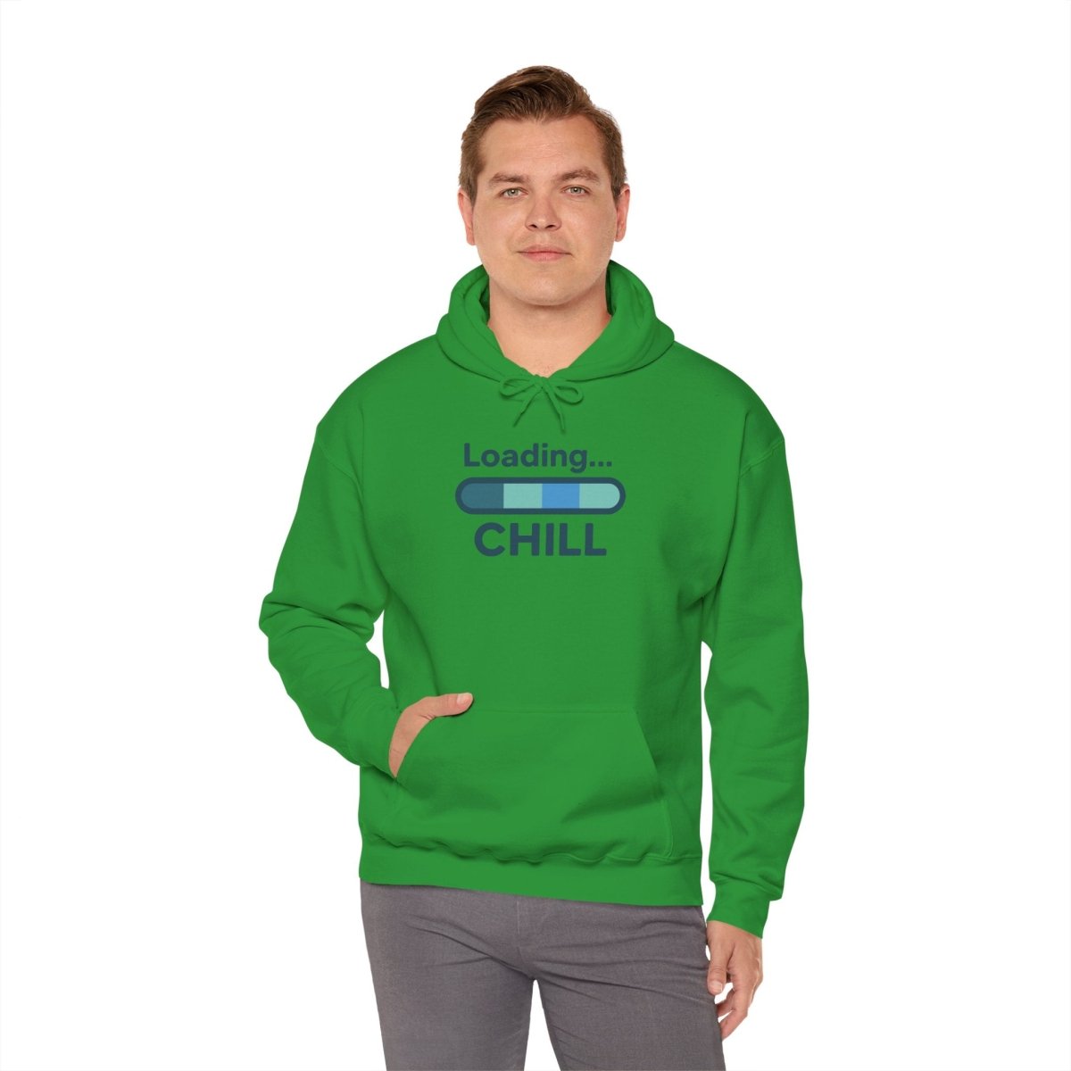 "Loading Chill" Unisex Hoodie, Cozy Sweatshirt for Relaxation, Perfect for Gifts, Chill Vibes, Casual Wear - AI Tee Hero