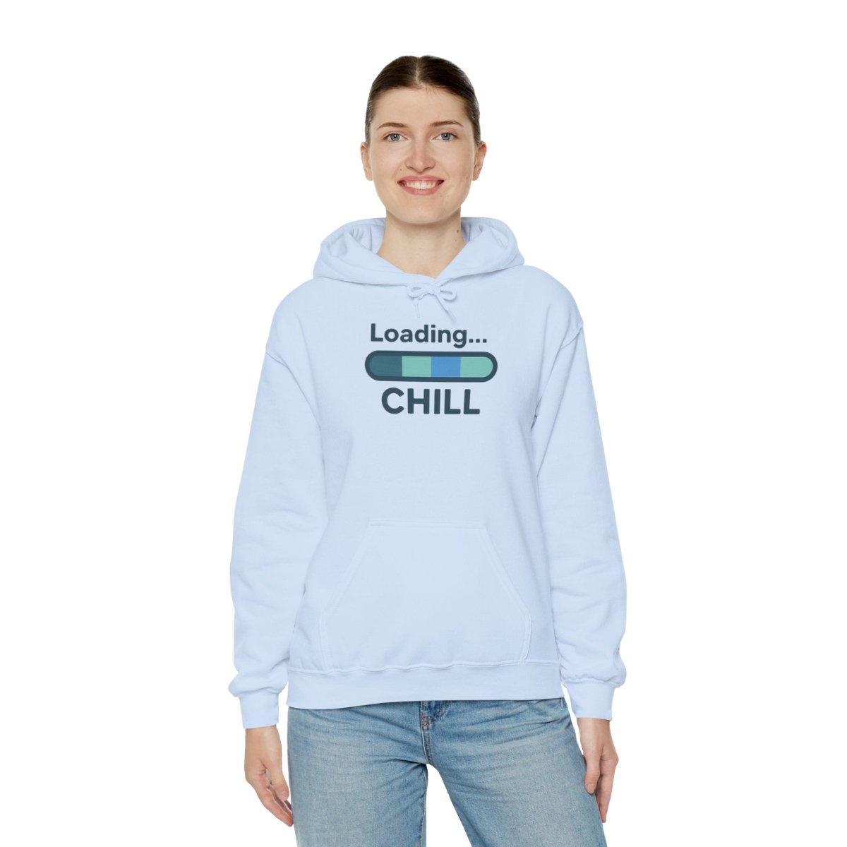 "Loading Chill" Unisex Hoodie, Cozy Sweatshirt for Relaxation, Perfect for Gifts, Chill Vibes, Casual Wear - AI Tee Hero