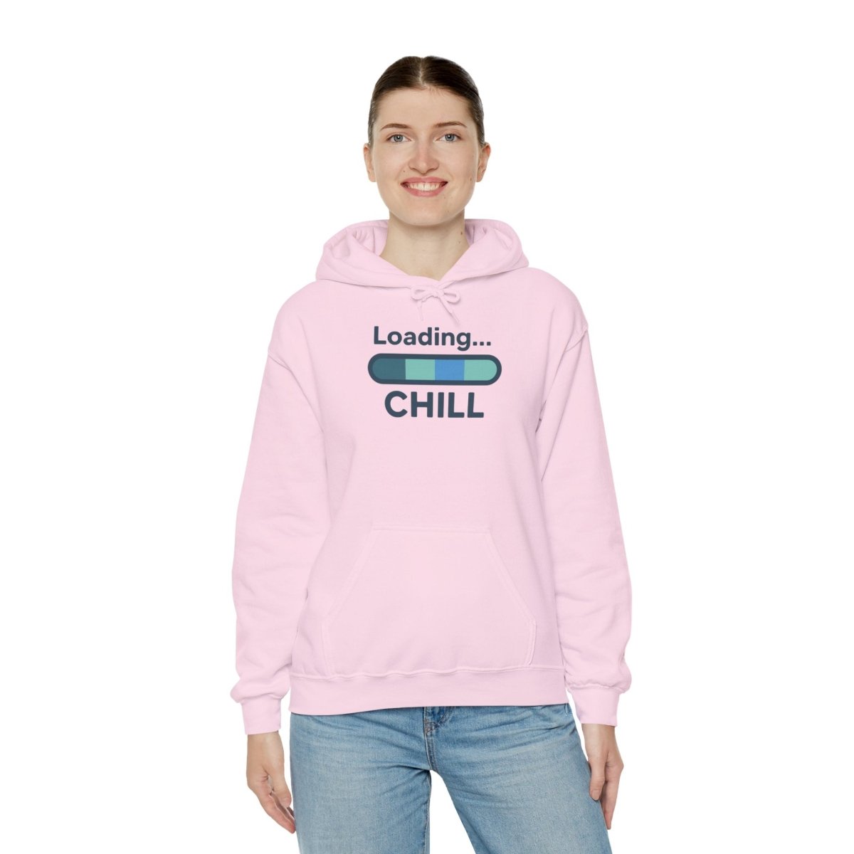 "Loading Chill" Unisex Hoodie, Cozy Sweatshirt for Relaxation, Perfect for Gifts, Chill Vibes, Casual Wear - AI Tee Hero