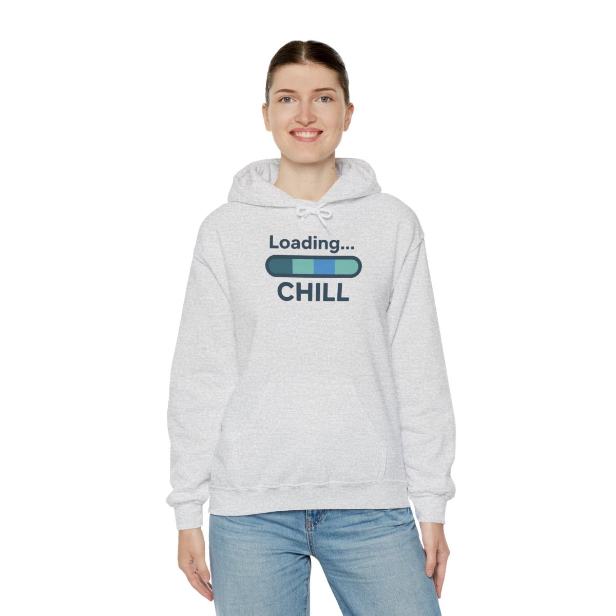 "Loading Chill" Unisex Hoodie, Cozy Sweatshirt for Relaxation, Perfect for Gifts, Chill Vibes, Casual Wear - AI Tee Hero