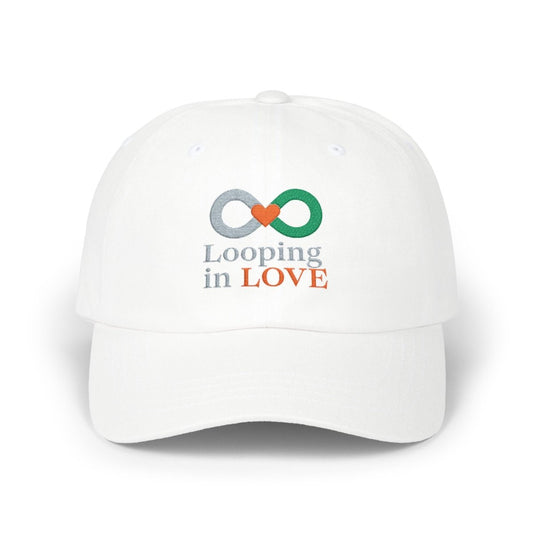 "Looping in Love" Dad Cap - Casual Style, Gift for Dad, Summer Accessory, Father's Day Hat, Everyday Wear - AI Tee Hero