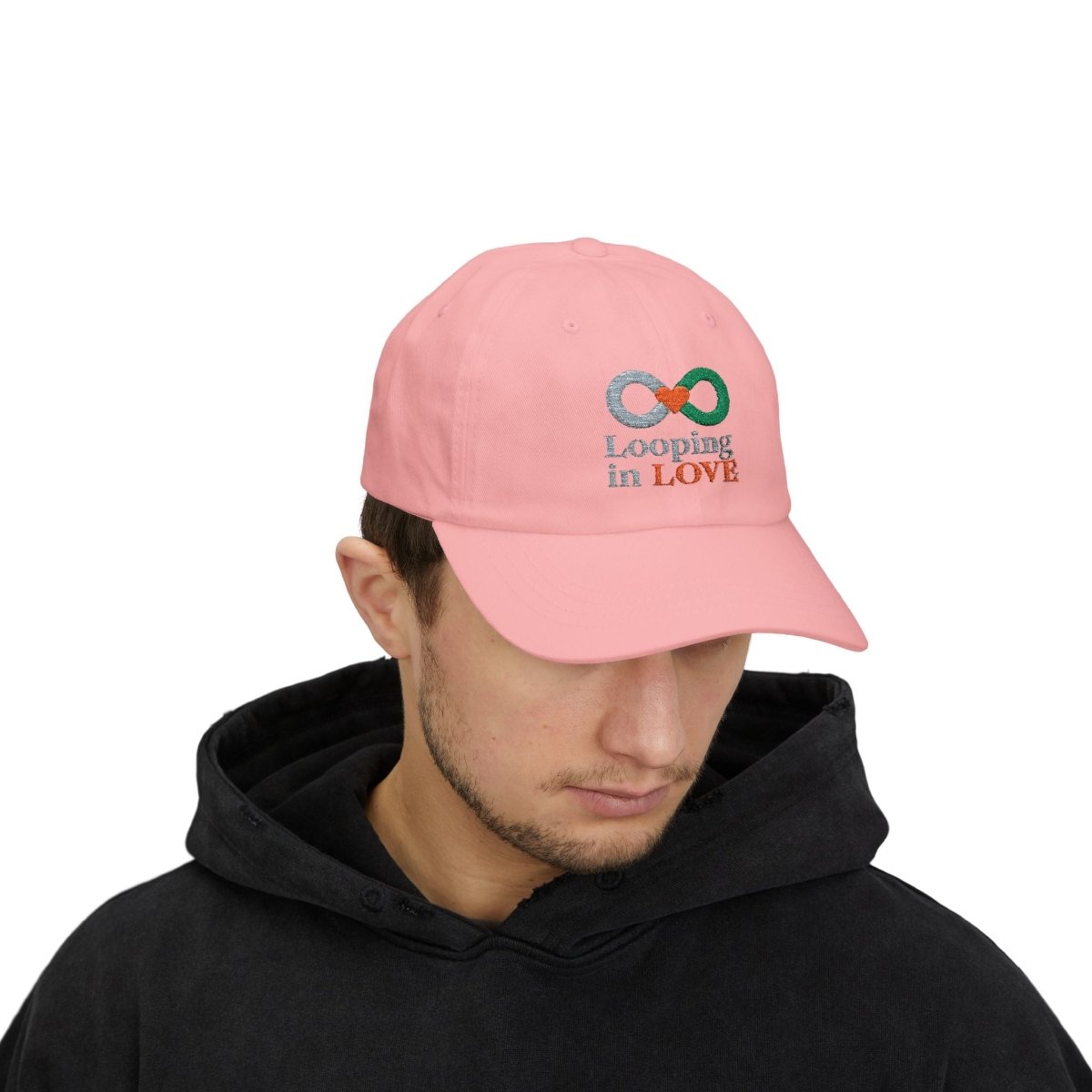 "Looping in Love" Dad Cap - Casual Style, Gift for Dad, Summer Accessory, Father's Day Hat, Everyday Wear - AI Tee Hero