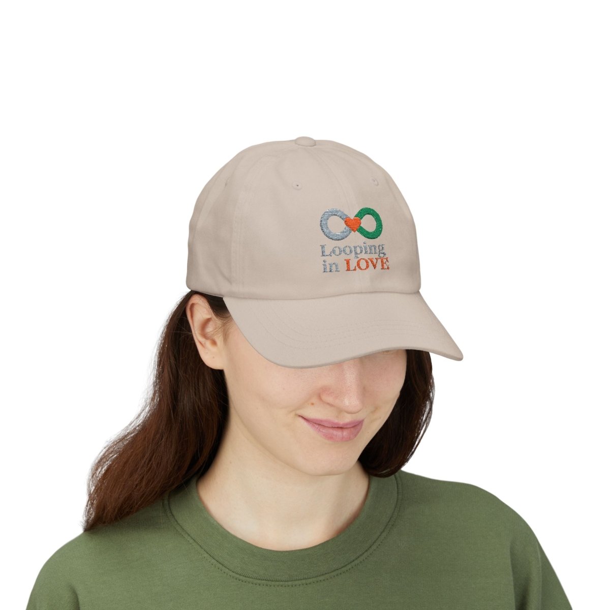 "Looping in Love" Dad Cap - Casual Style, Gift for Dad, Summer Accessory, Father's Day Hat, Everyday Wear - AI Tee Hero