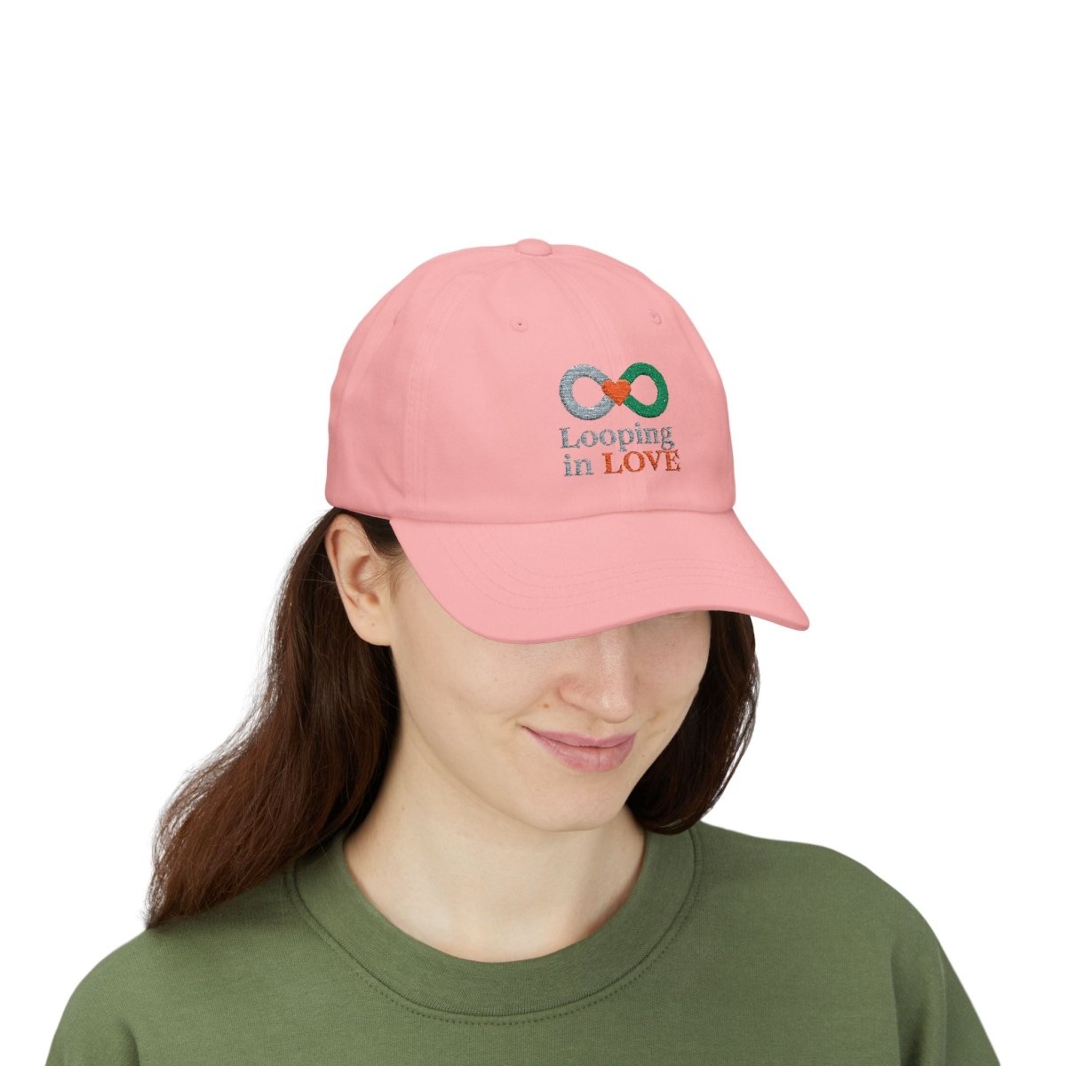 "Looping in Love" Dad Cap - Casual Style, Gift for Dad, Summer Accessory, Father's Day Hat, Everyday Wear - AI Tee Hero