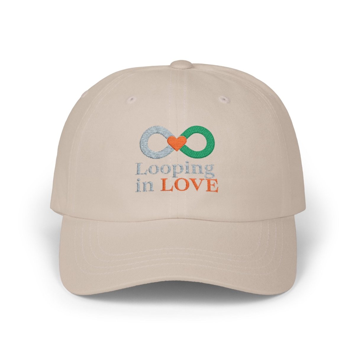 "Looping in Love" Dad Cap - Casual Style, Gift for Dad, Summer Accessory, Father's Day Hat, Everyday Wear - AI Tee Hero