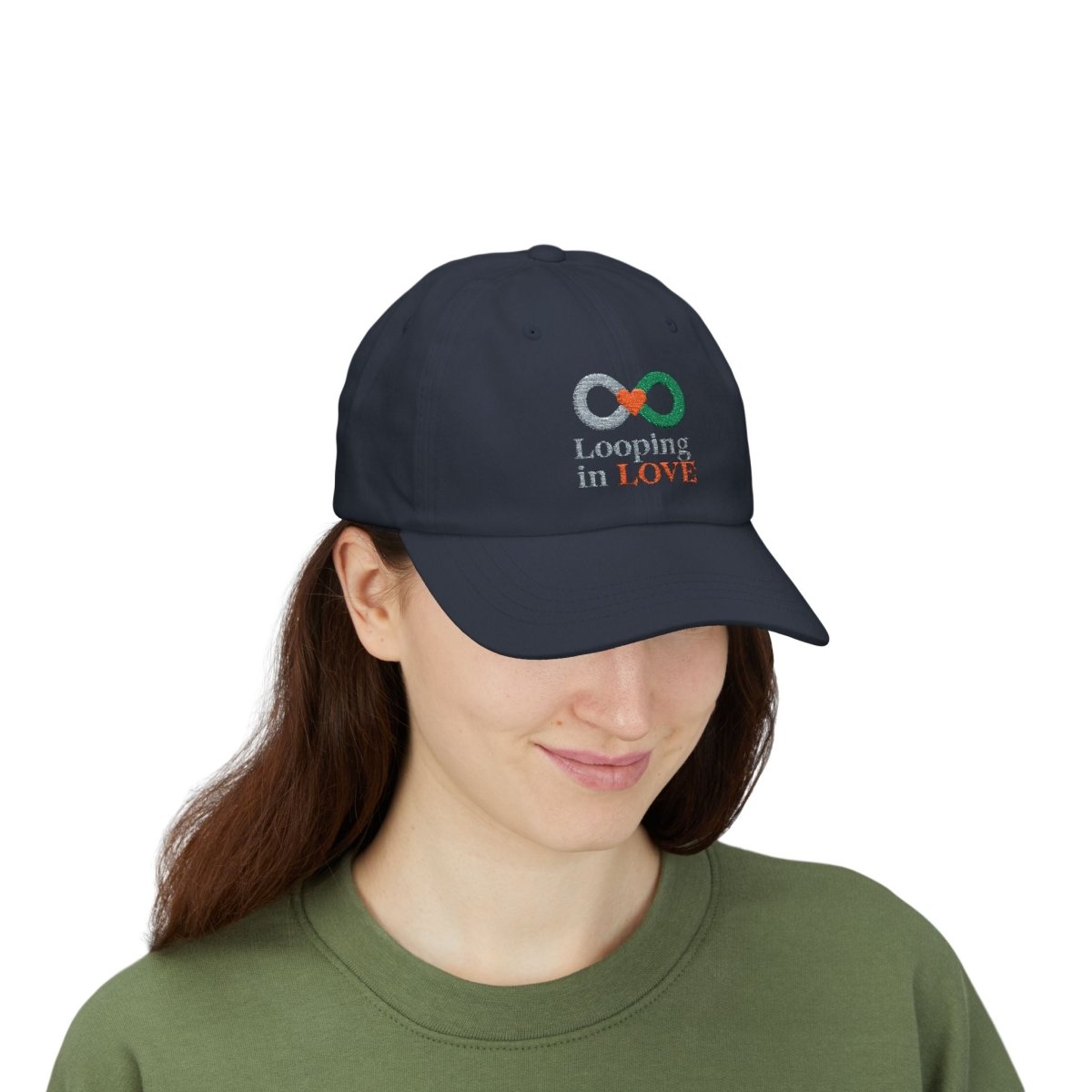"Looping in Love" Dad Cap - Casual Style, Gift for Dad, Summer Accessory, Father's Day Hat, Everyday Wear - AI Tee Hero