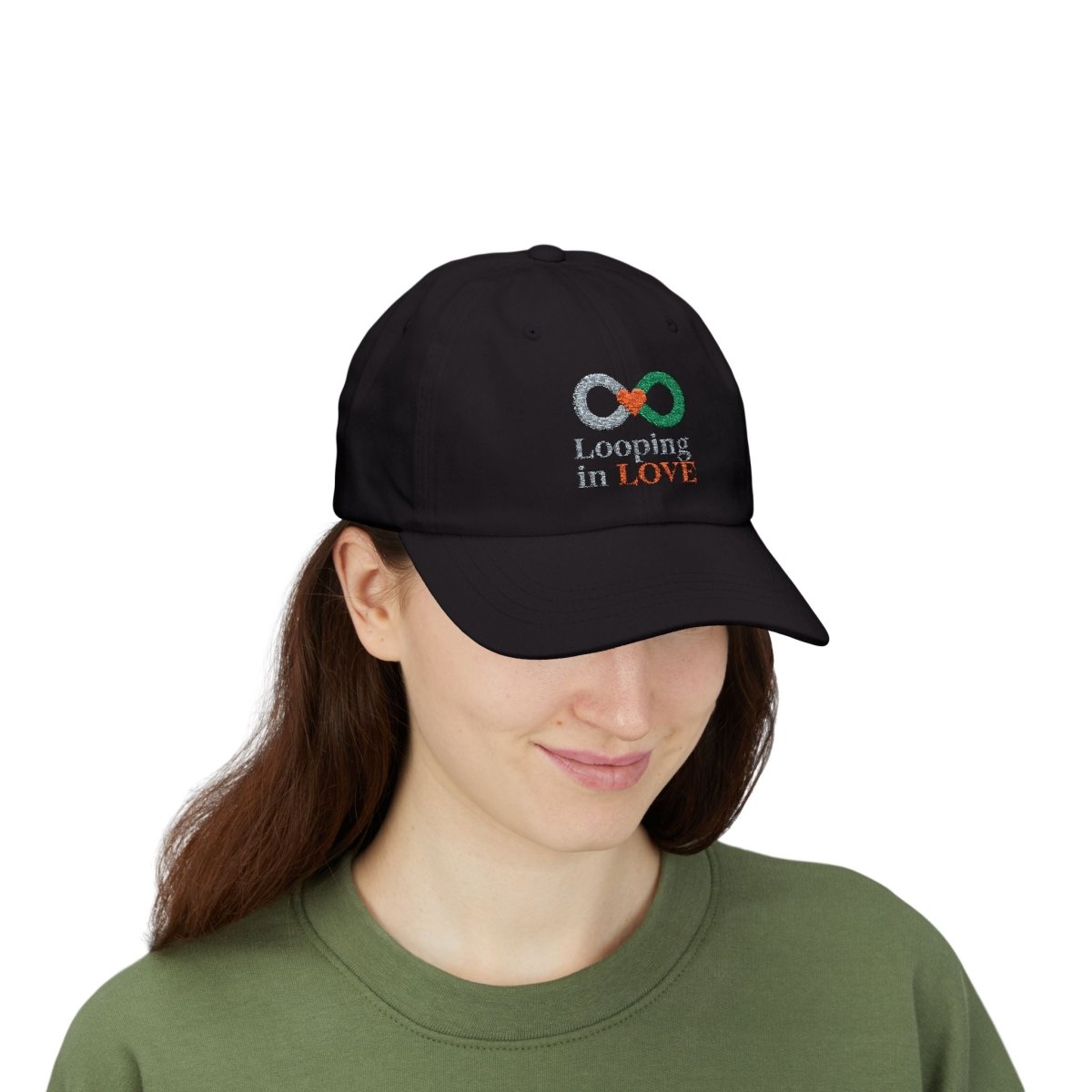 "Looping in Love" Dad Cap - Casual Style, Gift for Dad, Summer Accessory, Father's Day Hat, Everyday Wear - AI Tee Hero