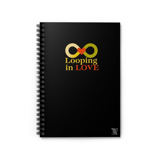 "Looping in Love" Design, Digital Era Spiral Notebook - Ruled Line Journal, Journaling, Gift for Engagement - AI Tee Hero
