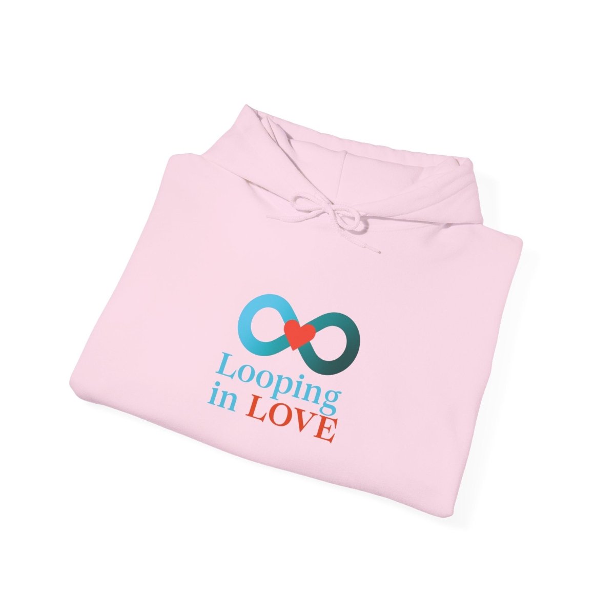 "Looping in LOVE" Unisex Hooded Sweatshirt Cozy Gift for Couples, Valentine's Day, Matching Sweatshirts, Love Apparel, Cute Hoodies - AI Tee Hero