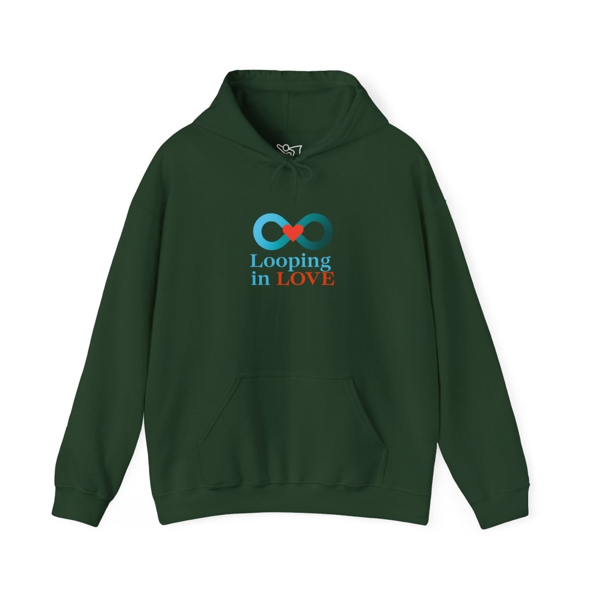 "Looping in LOVE" Unisex Hooded Sweatshirt Cozy Gift for Couples, Valentine's Day, Matching Sweatshirts, Love Apparel, Cute Hoodies - AI Tee Hero