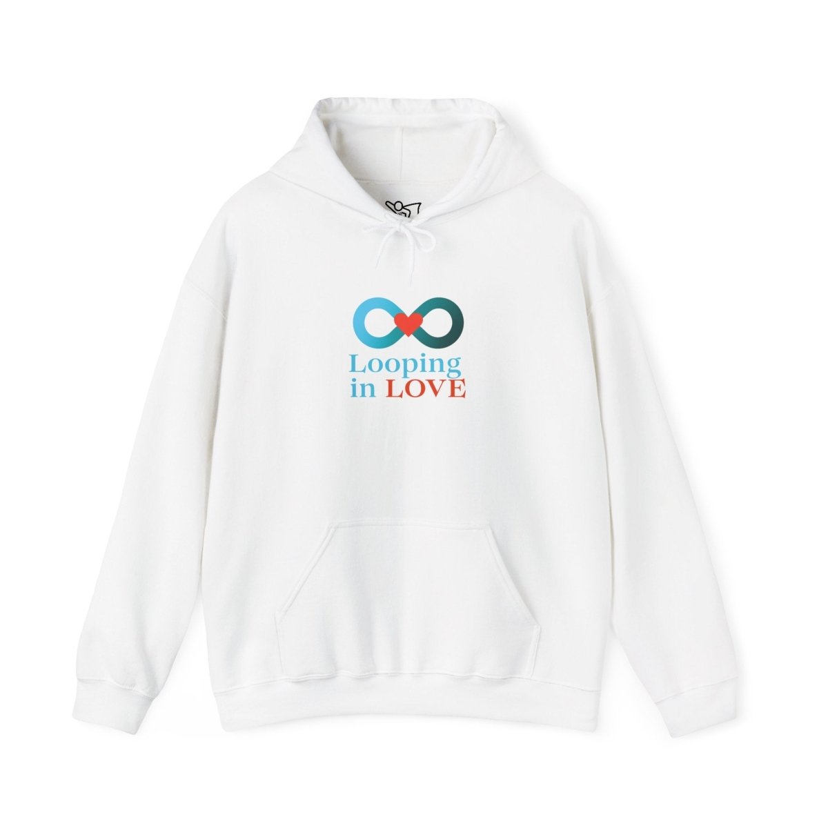 "Looping in LOVE" Unisex Hooded Sweatshirt Cozy Gift for Couples, Valentine's Day, Matching Sweatshirts, Love Apparel, Cute Hoodies - AI Tee Hero