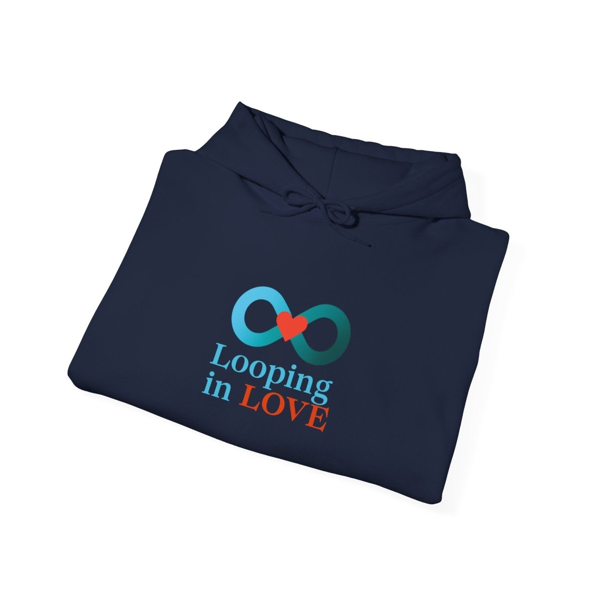 "Looping in LOVE" Unisex Hooded Sweatshirt Cozy Gift for Couples, Valentine's Day, Matching Sweatshirts, Love Apparel, Cute Hoodies - AI Tee Hero