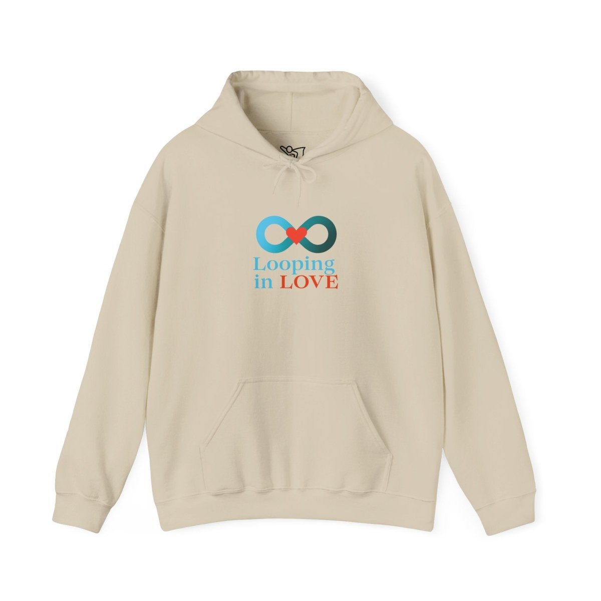 "Looping in LOVE" Unisex Hooded Sweatshirt Cozy Gift for Couples, Valentine's Day, Matching Sweatshirts, Love Apparel, Cute Hoodies - AI Tee Hero