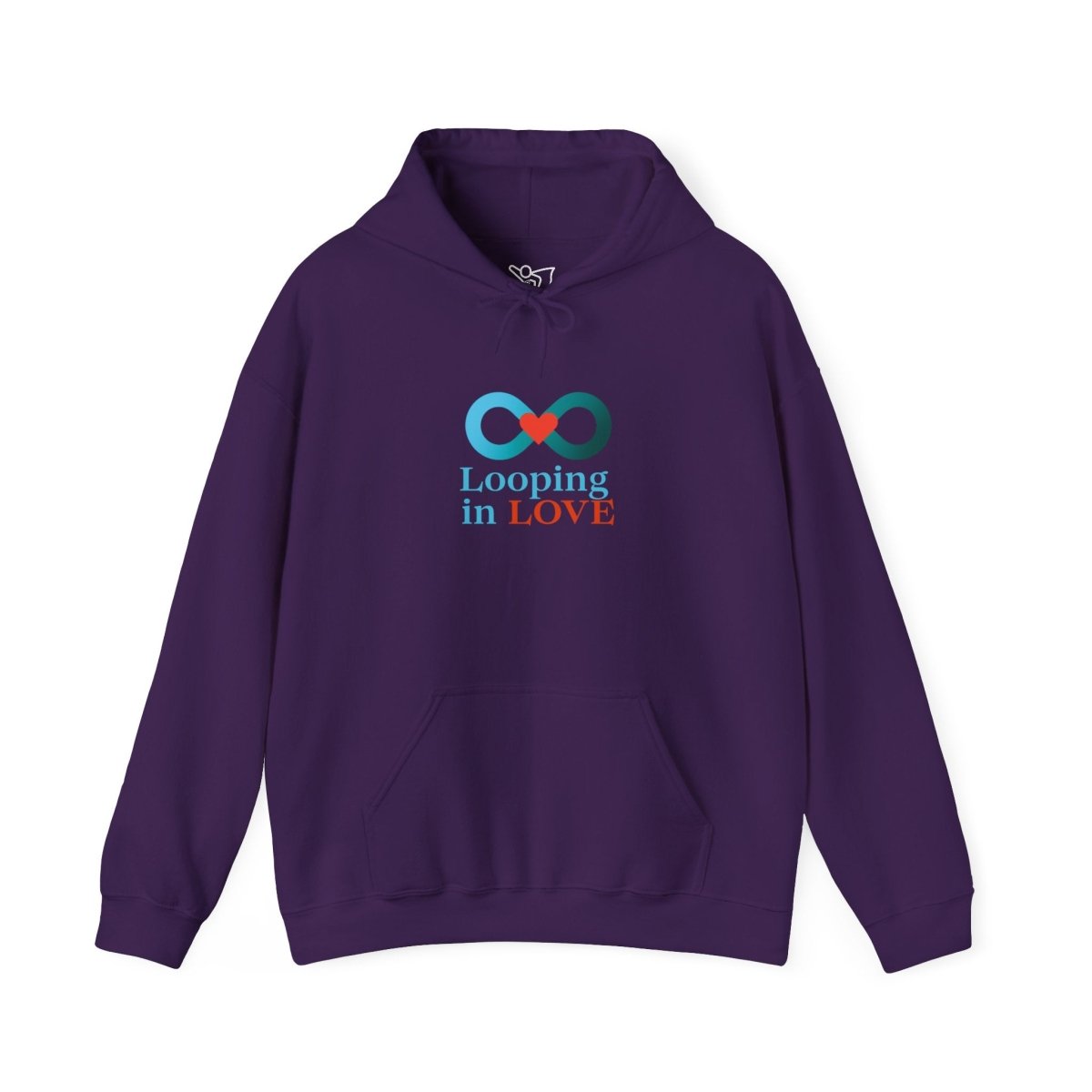 "Looping in LOVE" Unisex Hooded Sweatshirt Cozy Gift for Couples, Valentine's Day, Matching Sweatshirts, Love Apparel, Cute Hoodies - AI Tee Hero