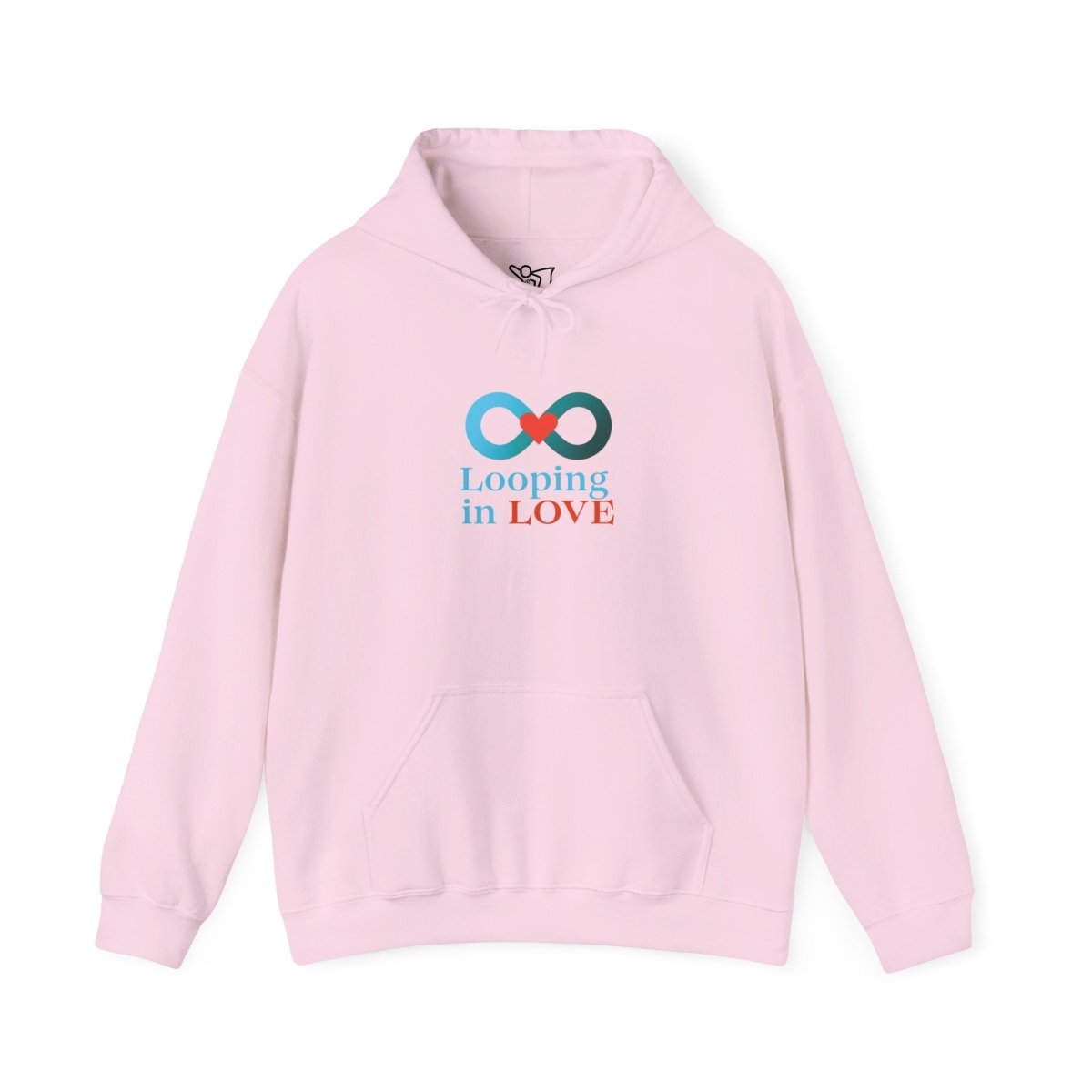 "Looping in LOVE" Unisex Hooded Sweatshirt Cozy Gift for Couples, Valentine's Day, Matching Sweatshirts, Love Apparel, Cute Hoodies - AI Tee Hero