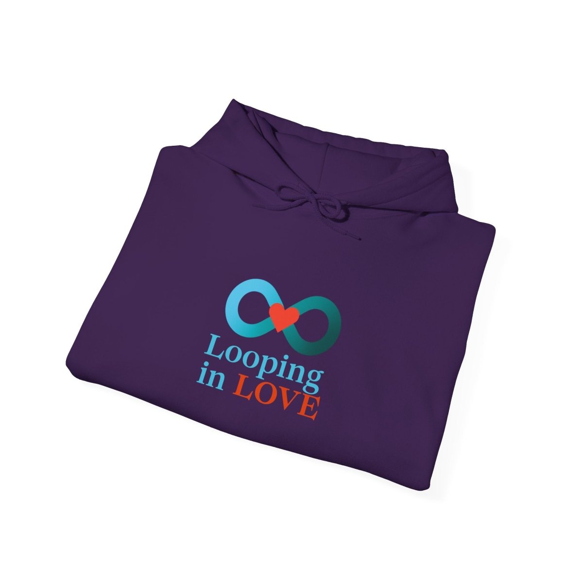 "Looping in LOVE" Unisex Hooded Sweatshirt Cozy Gift for Couples, Valentine's Day, Matching Sweatshirts, Love Apparel, Cute Hoodies - AI Tee Hero