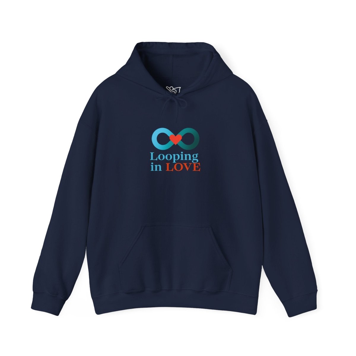 "Looping in LOVE" Unisex Hooded Sweatshirt Cozy Gift for Couples, Valentine's Day, Matching Sweatshirts, Love Apparel, Cute Hoodies - AI Tee Hero