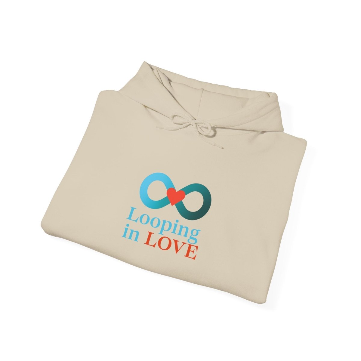 "Looping in LOVE" Unisex Hooded Sweatshirt Cozy Gift for Couples, Valentine's Day, Matching Sweatshirts, Love Apparel, Cute Hoodies - AI Tee Hero