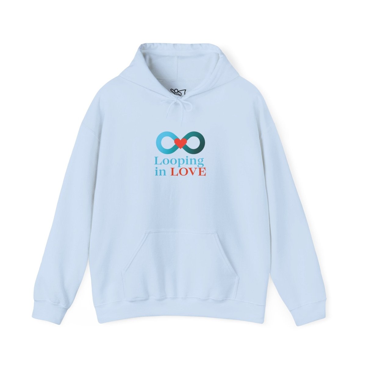 "Looping in LOVE" Unisex Hooded Sweatshirt Cozy Gift for Couples, Valentine's Day, Matching Sweatshirts, Love Apparel, Cute Hoodies - AI Tee Hero