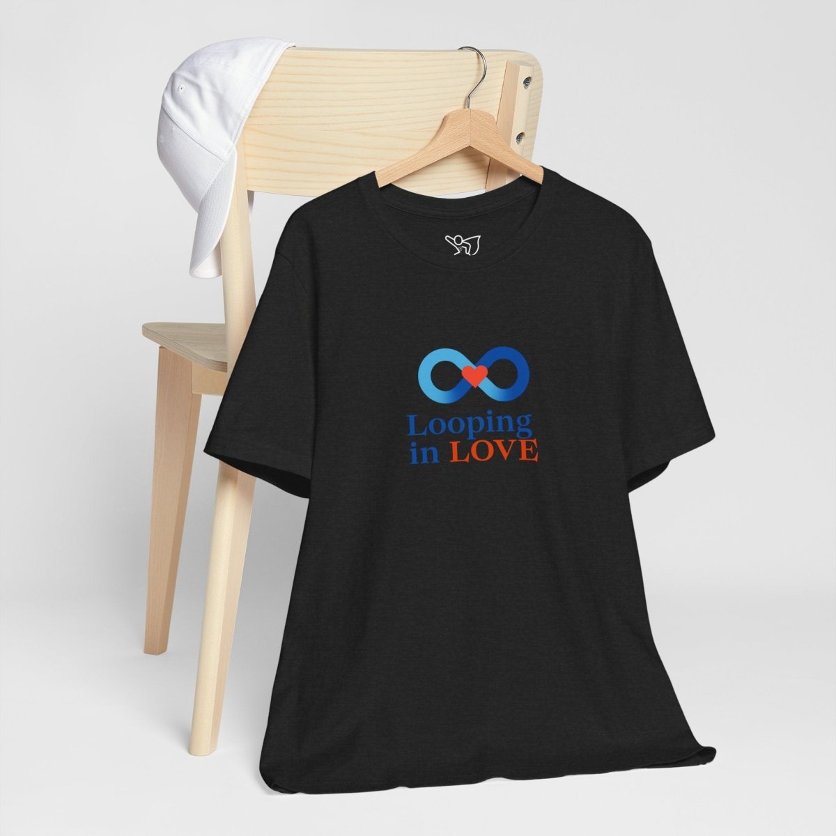 "Looping in LOVE" Unisex Tee | Perfect Gift for Couples, Valentine's Day, Anniversary, Casual Wear, Love Theme CW - 1 Blue - AI Tee Hero