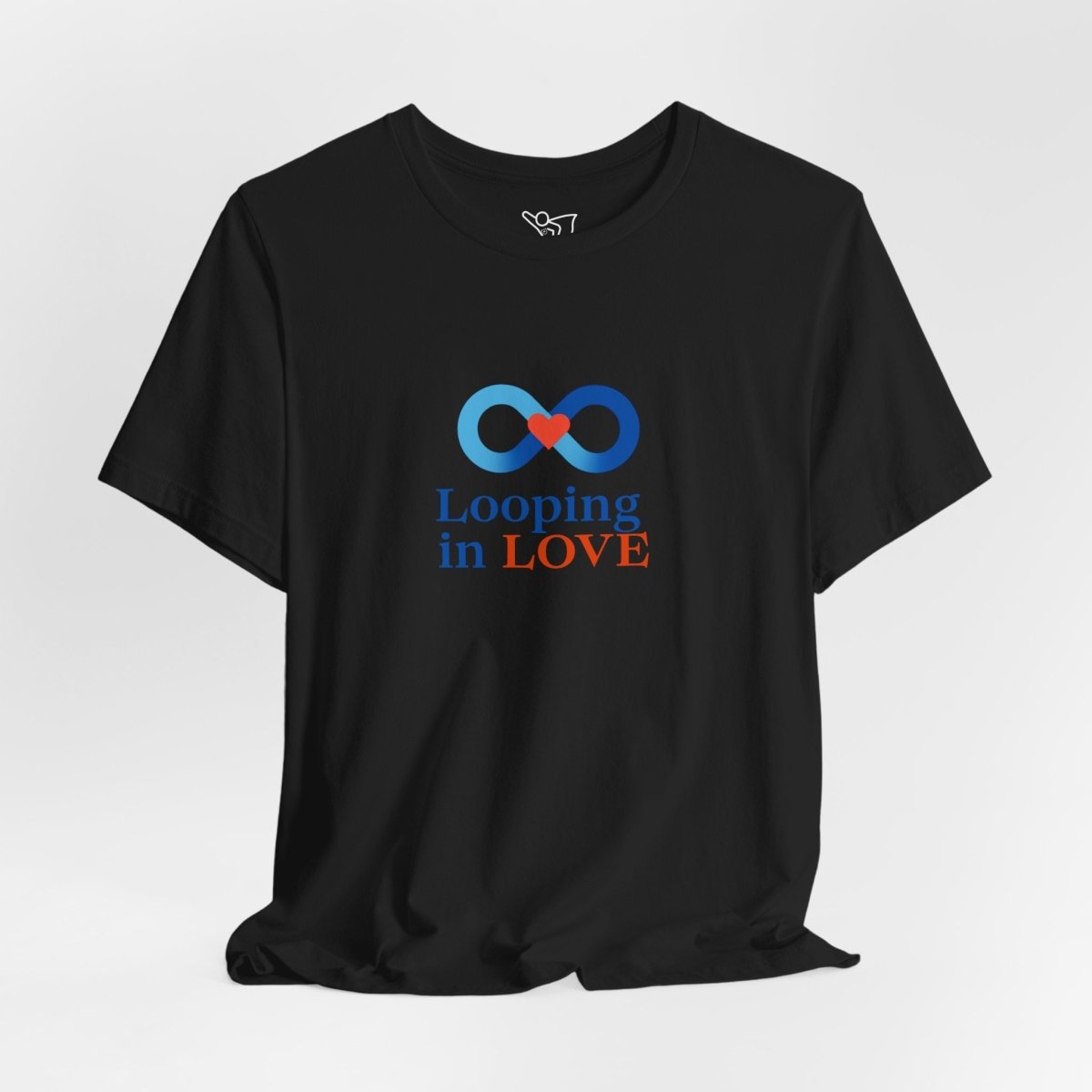 "Looping in LOVE" Unisex Tee | Perfect Gift for Couples, Valentine's Day, Anniversary, Casual Wear, Love Theme CW - 1 Blue - AI Tee Hero