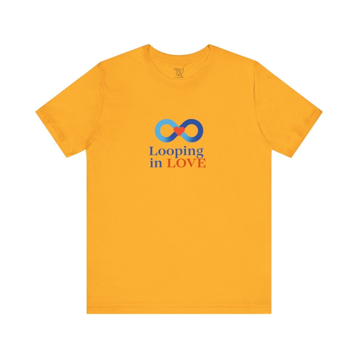 "Looping in LOVE" Unisex Tee | Perfect Gift for Couples, Valentine's Day, Anniversary, Casual Wear, Love Theme CW - 1 Blue - AI Tee Hero