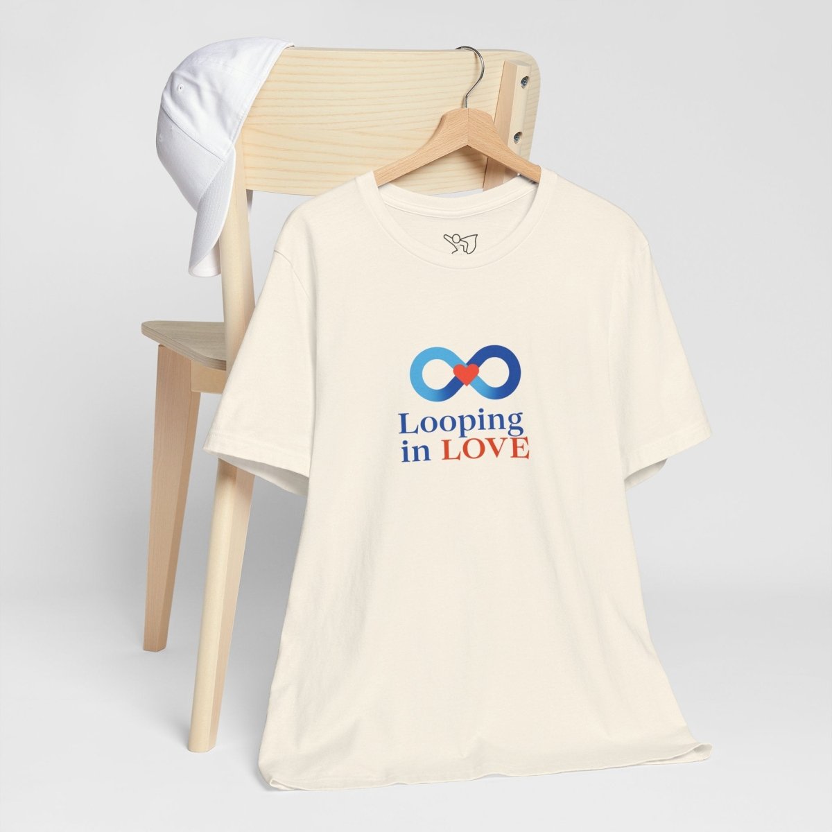 "Looping in LOVE" Unisex Tee | Perfect Gift for Couples, Valentine's Day, Anniversary, Casual Wear, Love Theme CW - 1 Blue - AI Tee Hero