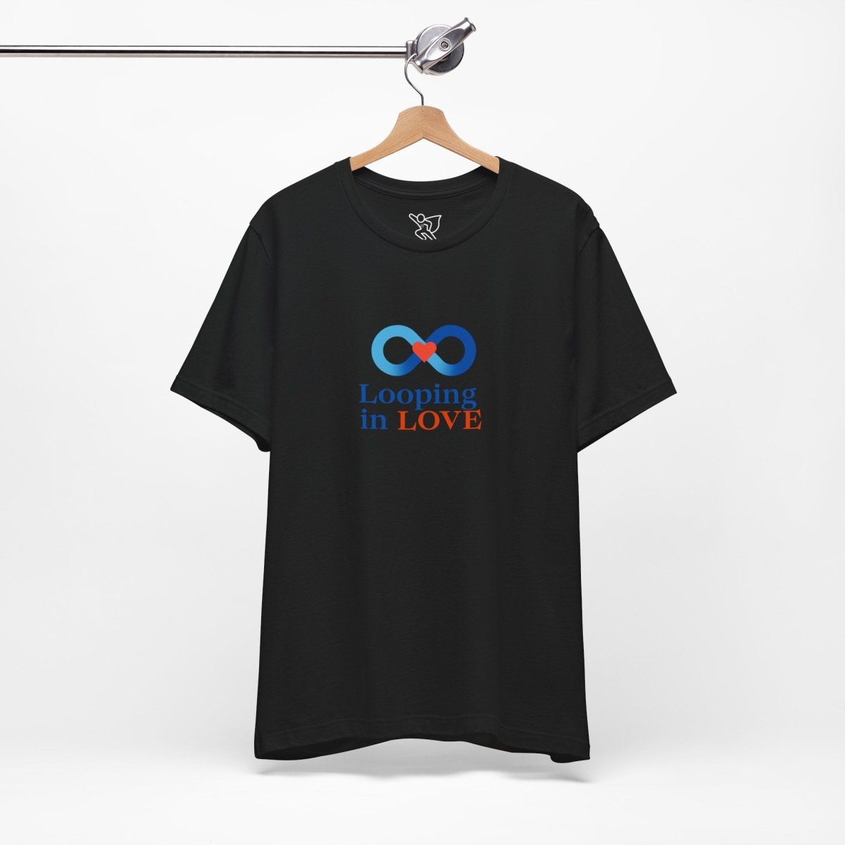"Looping in LOVE" Unisex Tee | Perfect Gift for Couples, Valentine's Day, Anniversary, Casual Wear, Love Theme CW - 1 Blue - AI Tee Hero