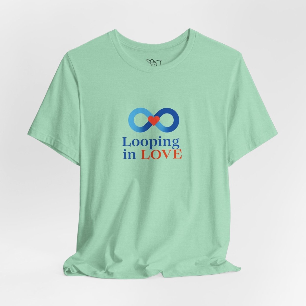 "Looping in LOVE" Unisex Tee | Perfect Gift for Couples, Valentine's Day, Anniversary, Casual Wear, Love Theme CW - 1 Blue - AI Tee Hero