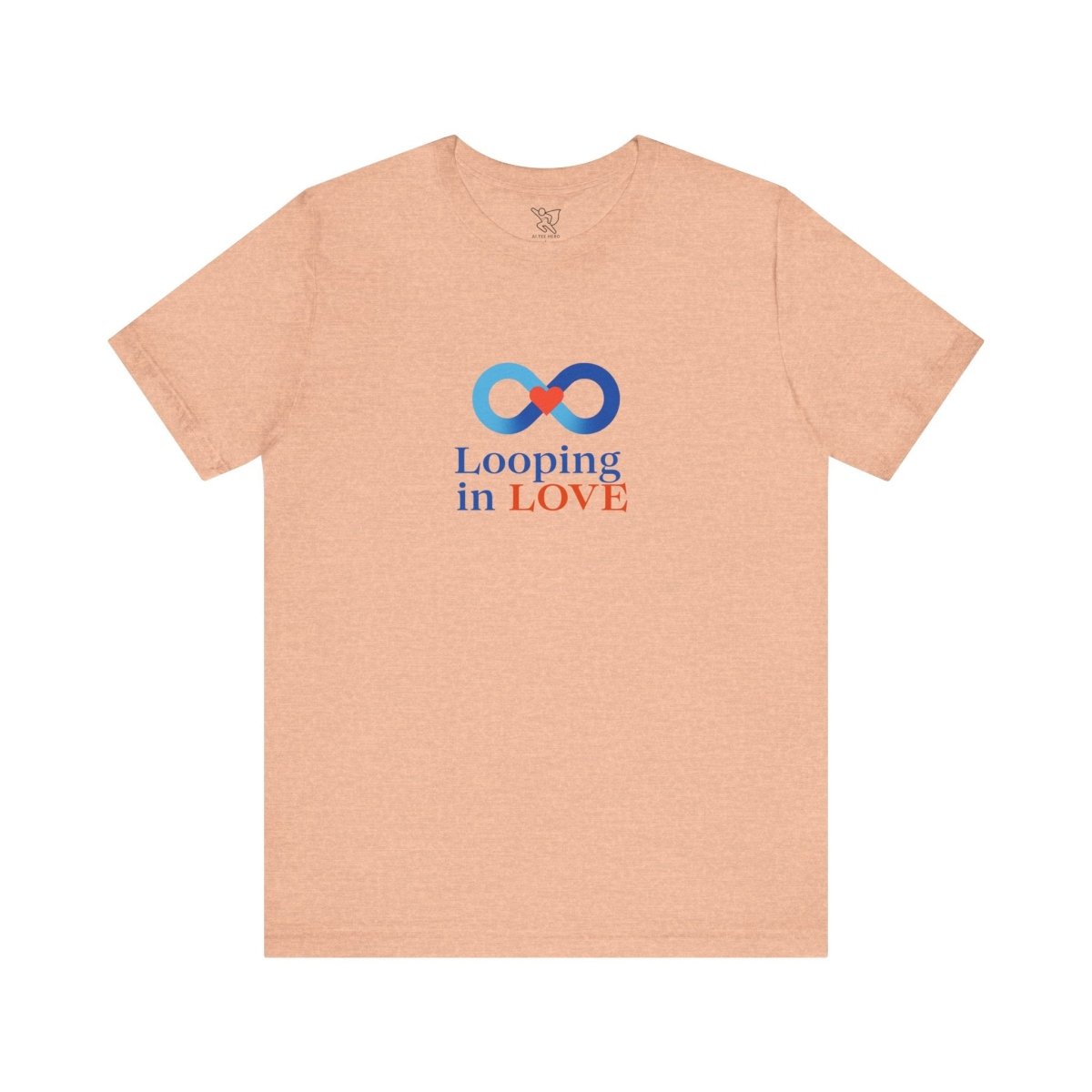 "Looping in LOVE" Unisex Tee | Perfect Gift for Couples, Valentine's Day, Anniversary, Casual Wear, Love Theme CW - 1 Blue - AI Tee Hero