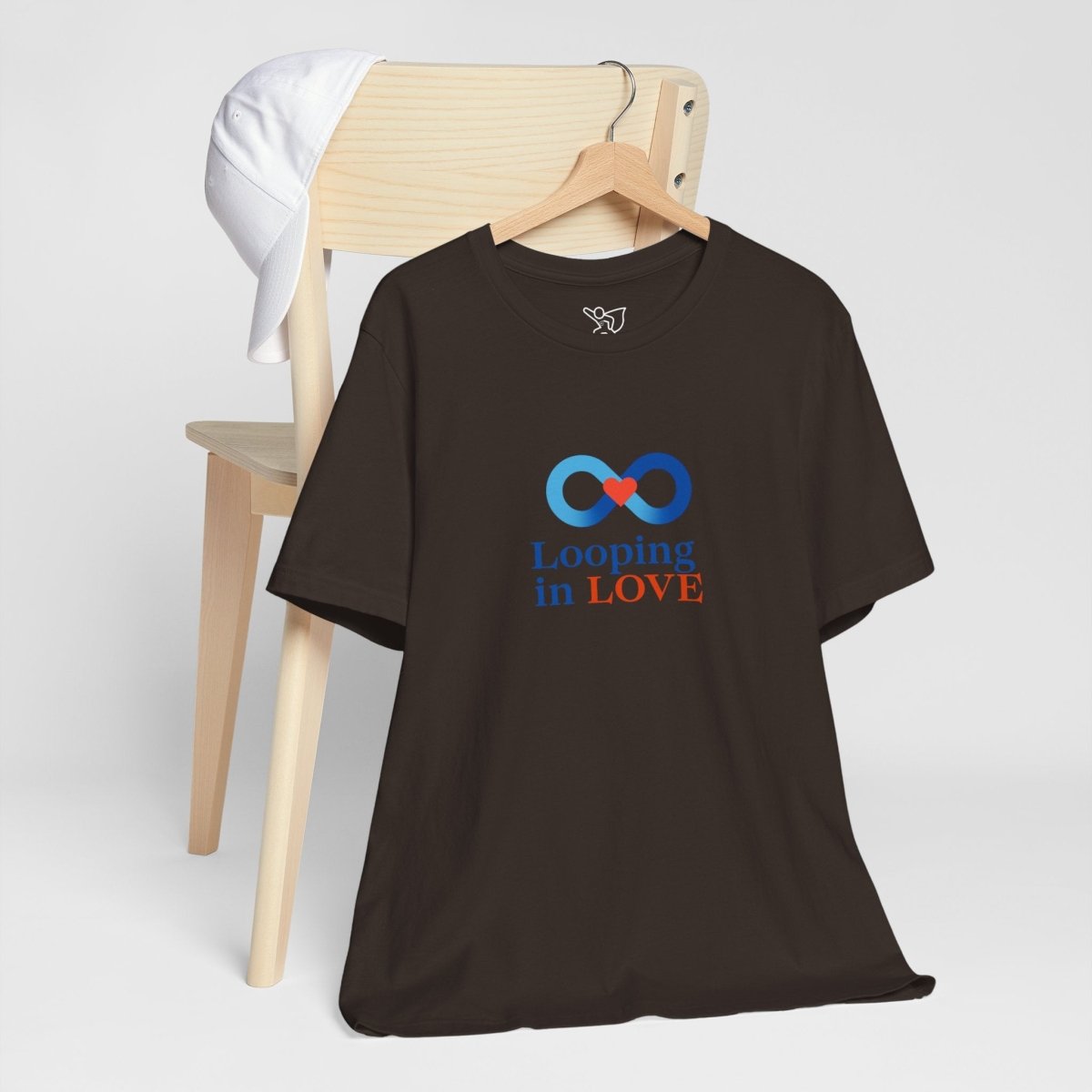 "Looping in LOVE" Unisex Tee | Perfect Gift for Couples, Valentine's Day, Anniversary, Casual Wear, Love Theme CW - 1 Blue - AI Tee Hero