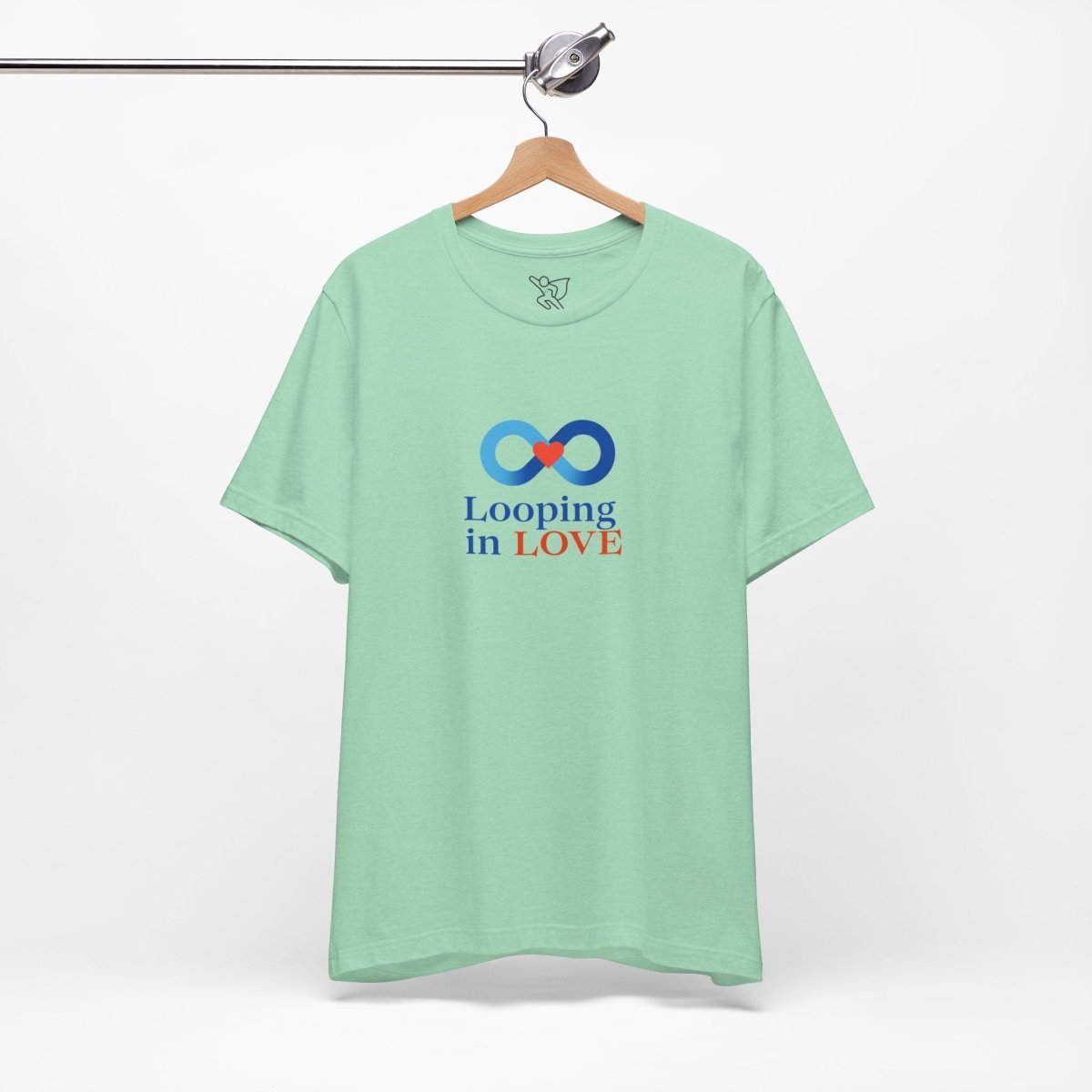 "Looping in LOVE" Unisex Tee | Perfect Gift for Couples, Valentine's Day, Anniversary, Casual Wear, Love Theme CW - 1 Blue - AI Tee Hero
