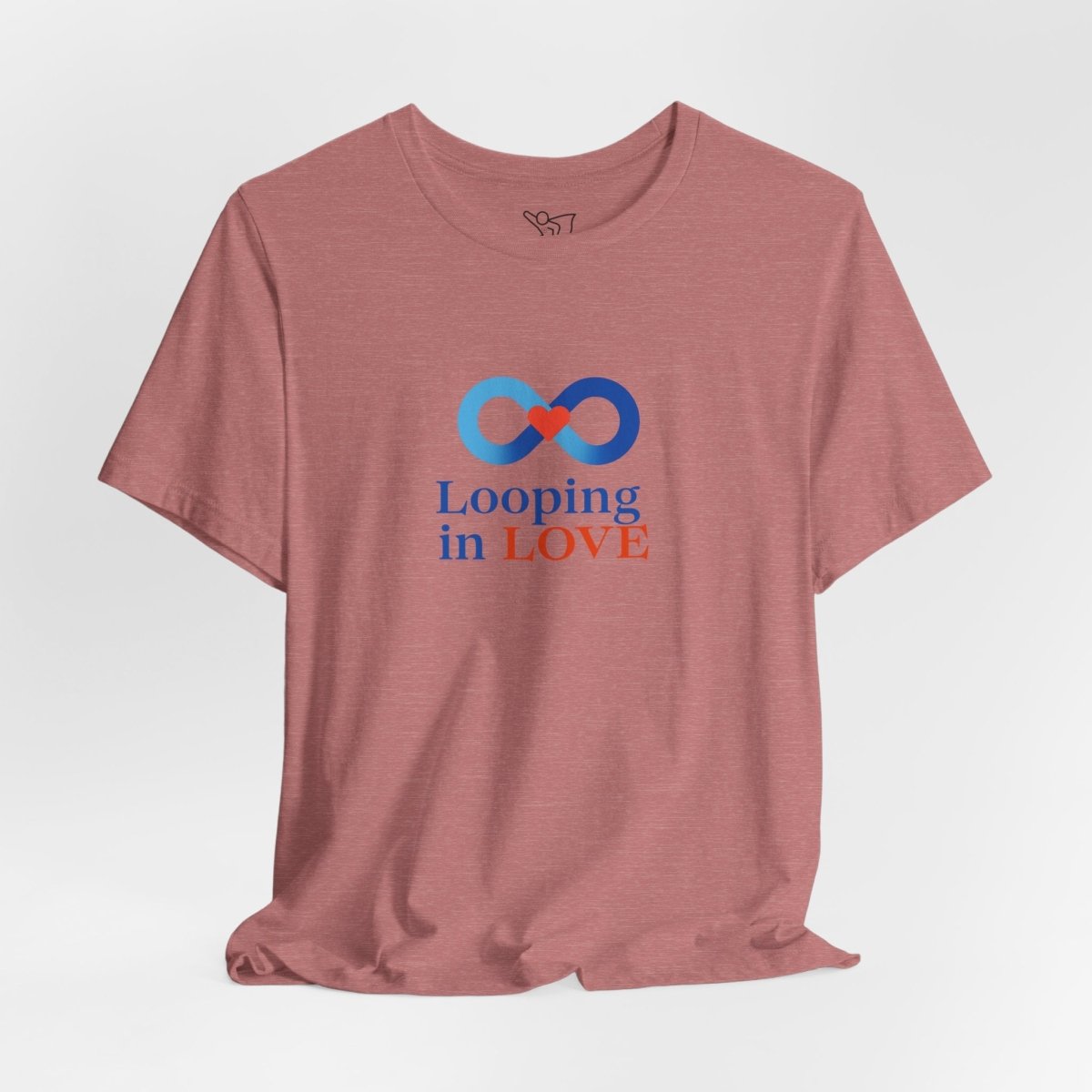 "Looping in LOVE" Unisex Tee | Perfect Gift for Couples, Valentine's Day, Anniversary, Casual Wear, Love Theme CW - 1 Blue - AI Tee Hero
