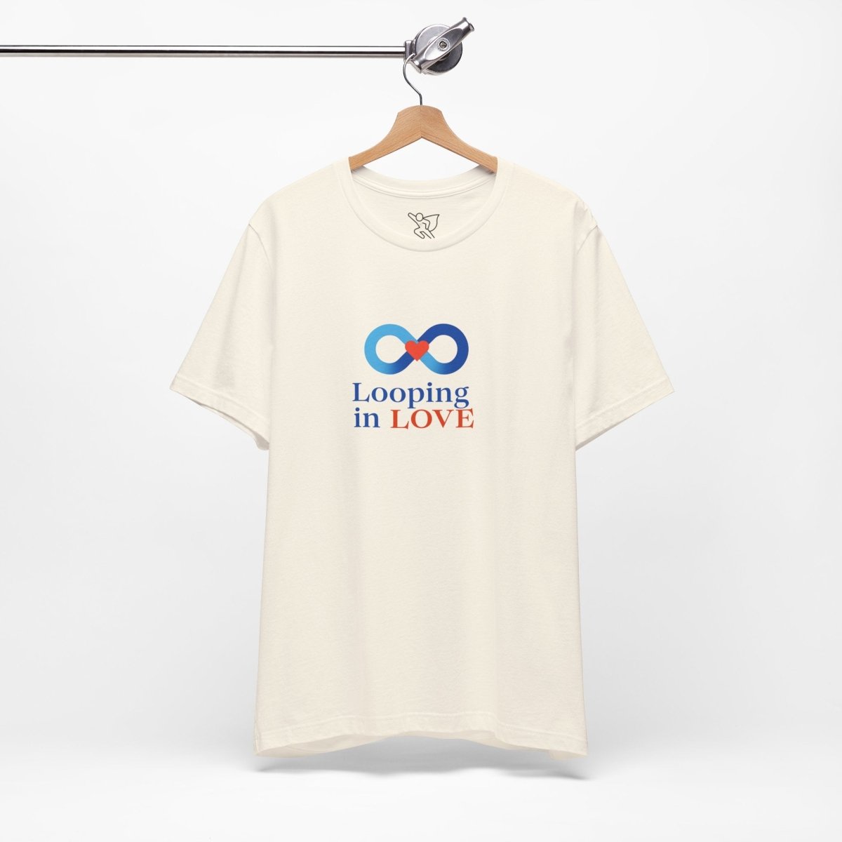 "Looping in LOVE" Unisex Tee | Perfect Gift for Couples, Valentine's Day, Anniversary, Casual Wear, Love Theme CW - 1 Blue - AI Tee Hero