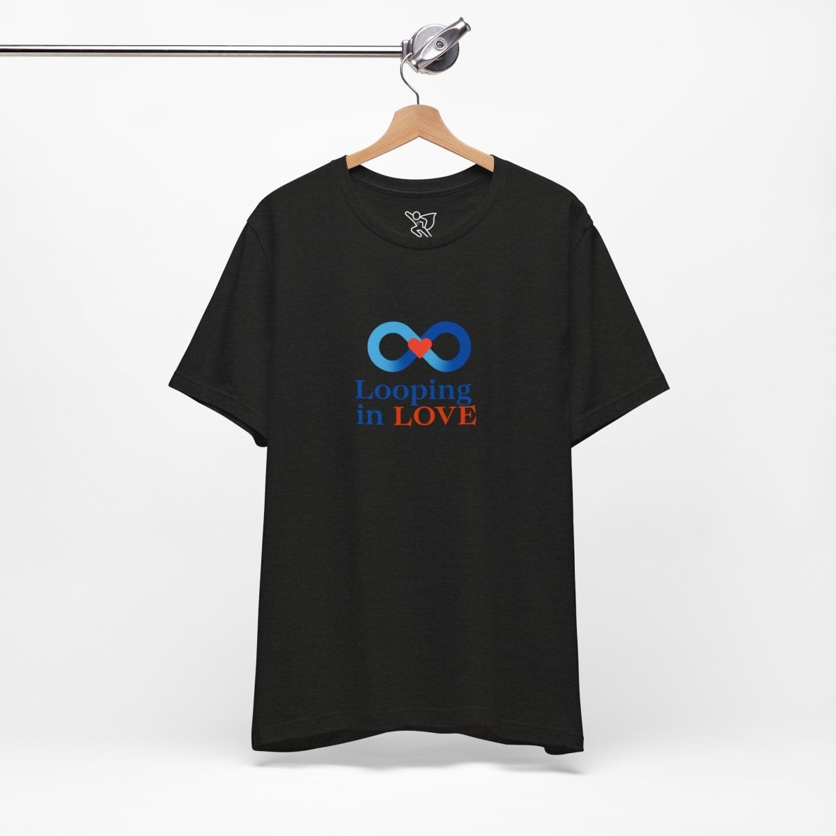 "Looping in LOVE" Unisex Tee | Perfect Gift for Couples, Valentine's Day, Anniversary, Casual Wear, Love Theme CW - 1 Blue - AI Tee Hero